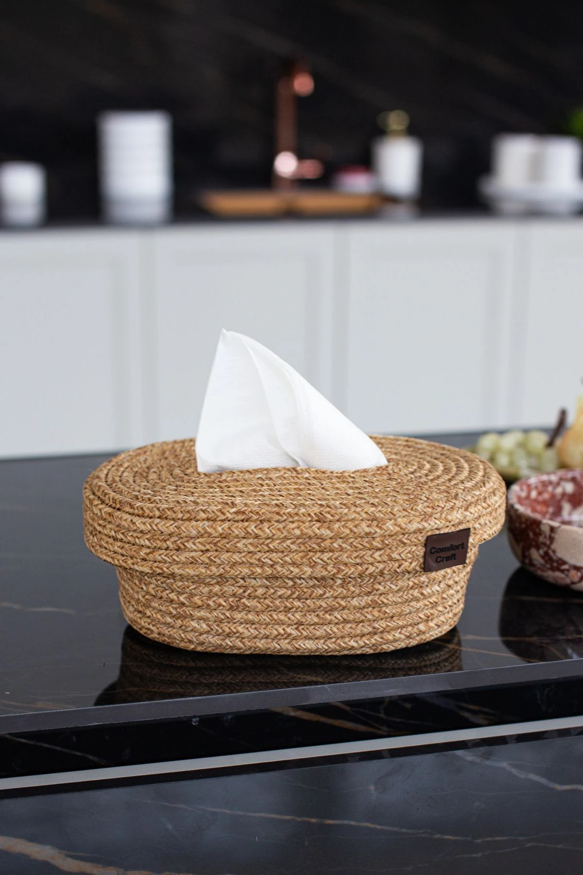 Jüt Hasır Peçetelik | Şık ve Fonksiyonel Peçete Kutusu