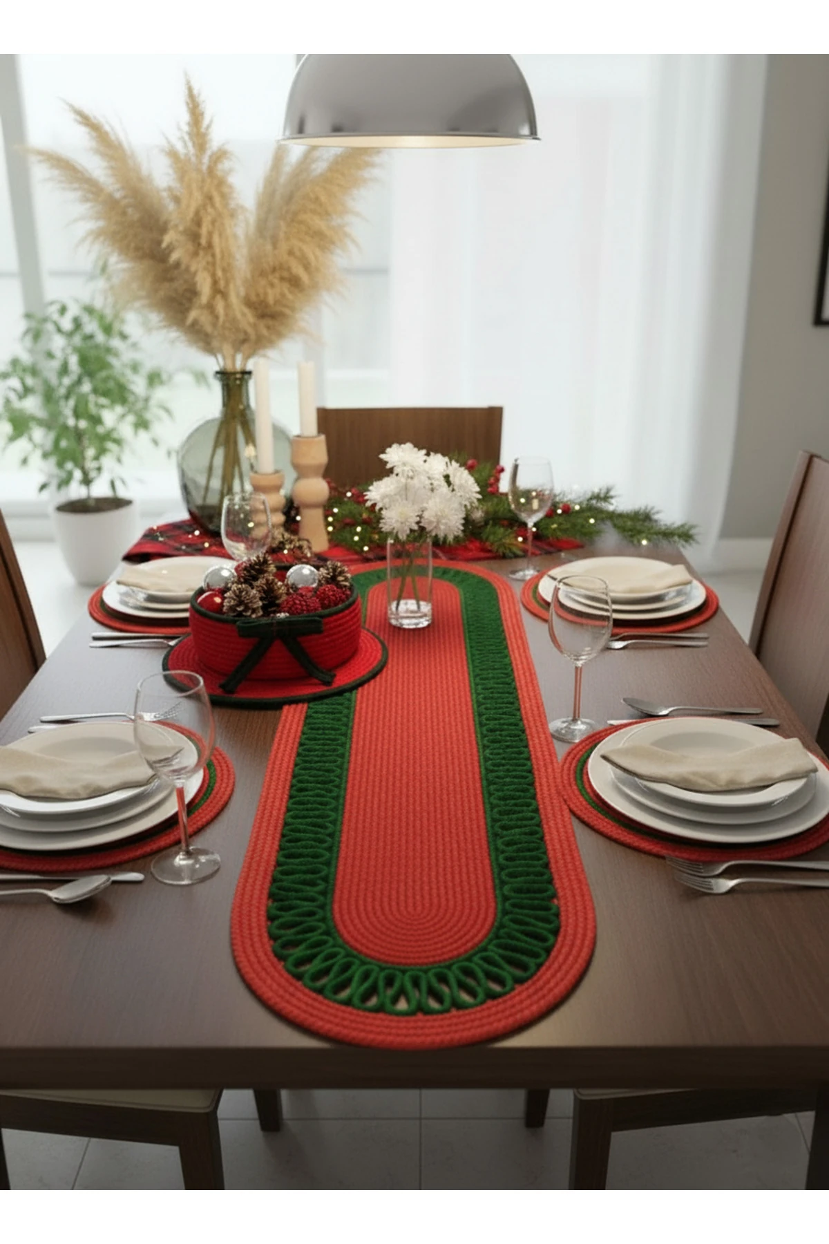 Yılbaşı Temalı Amerikan Servis Ve Supla Seti