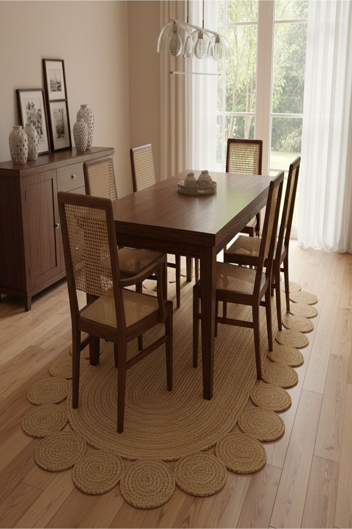 Doğal Hasır Jüt Polip Halı Kilim Paspas Comfort