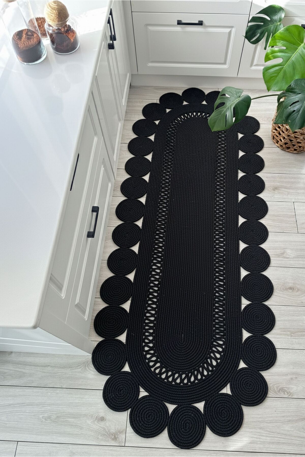 Doğal Hasır Jüt Polip Halı Kilim Paspas Comfort