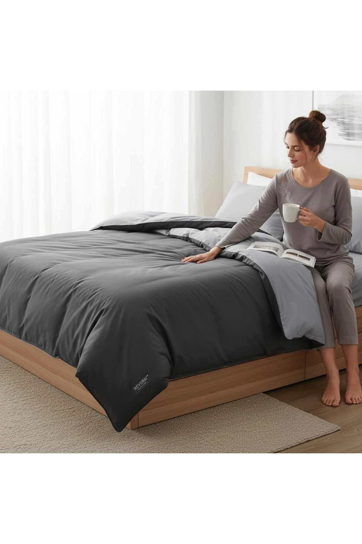 Tek Kişilik Paint Nevresim Takımı Mix Siyah-Füme