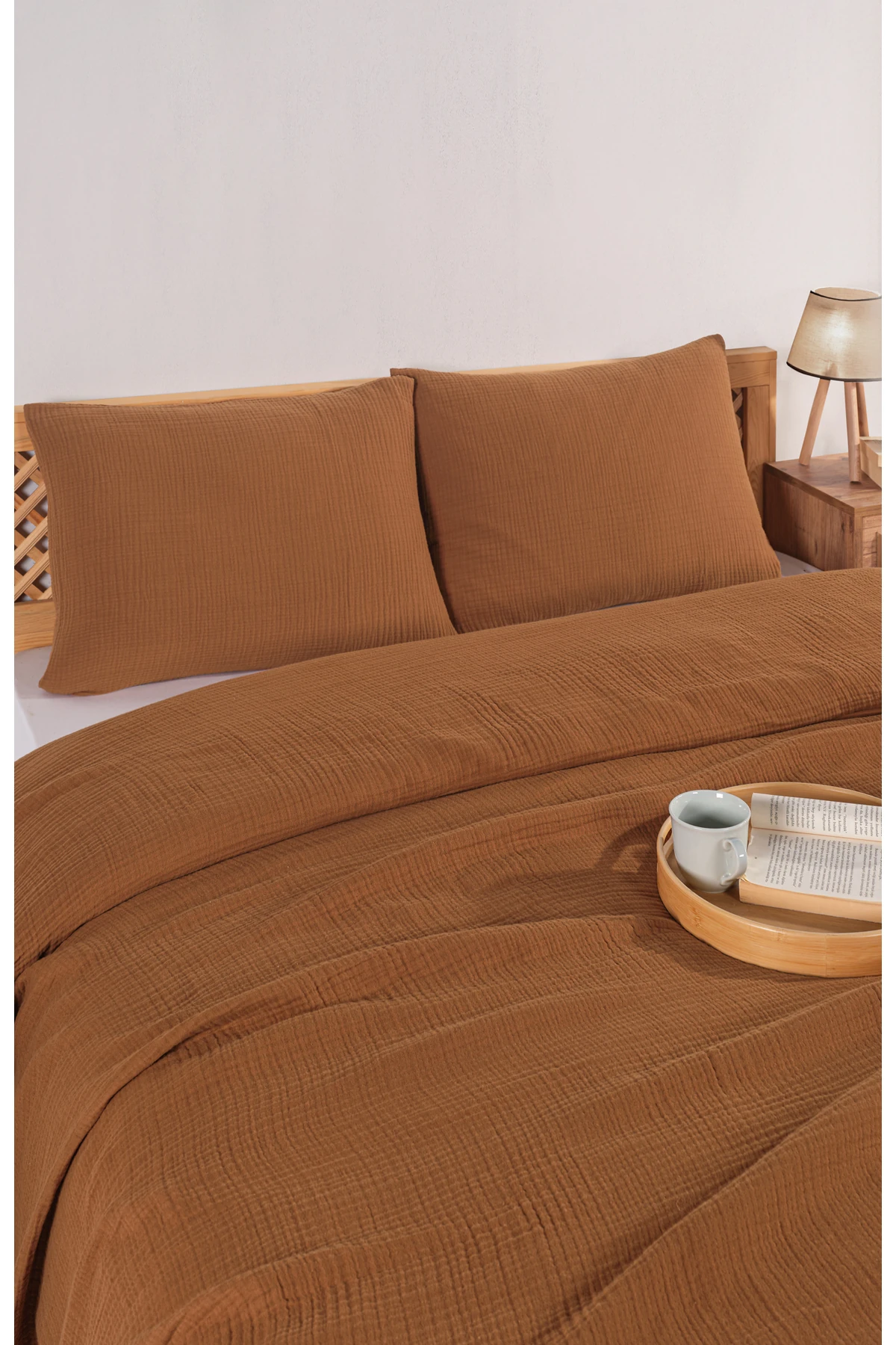 Müslin Tek Kişilik Yatak Örtüsü Seti 2 Parça, Yazlık Yastık Kılıfı Ve Pike Takımı 180 X 230 Cm,