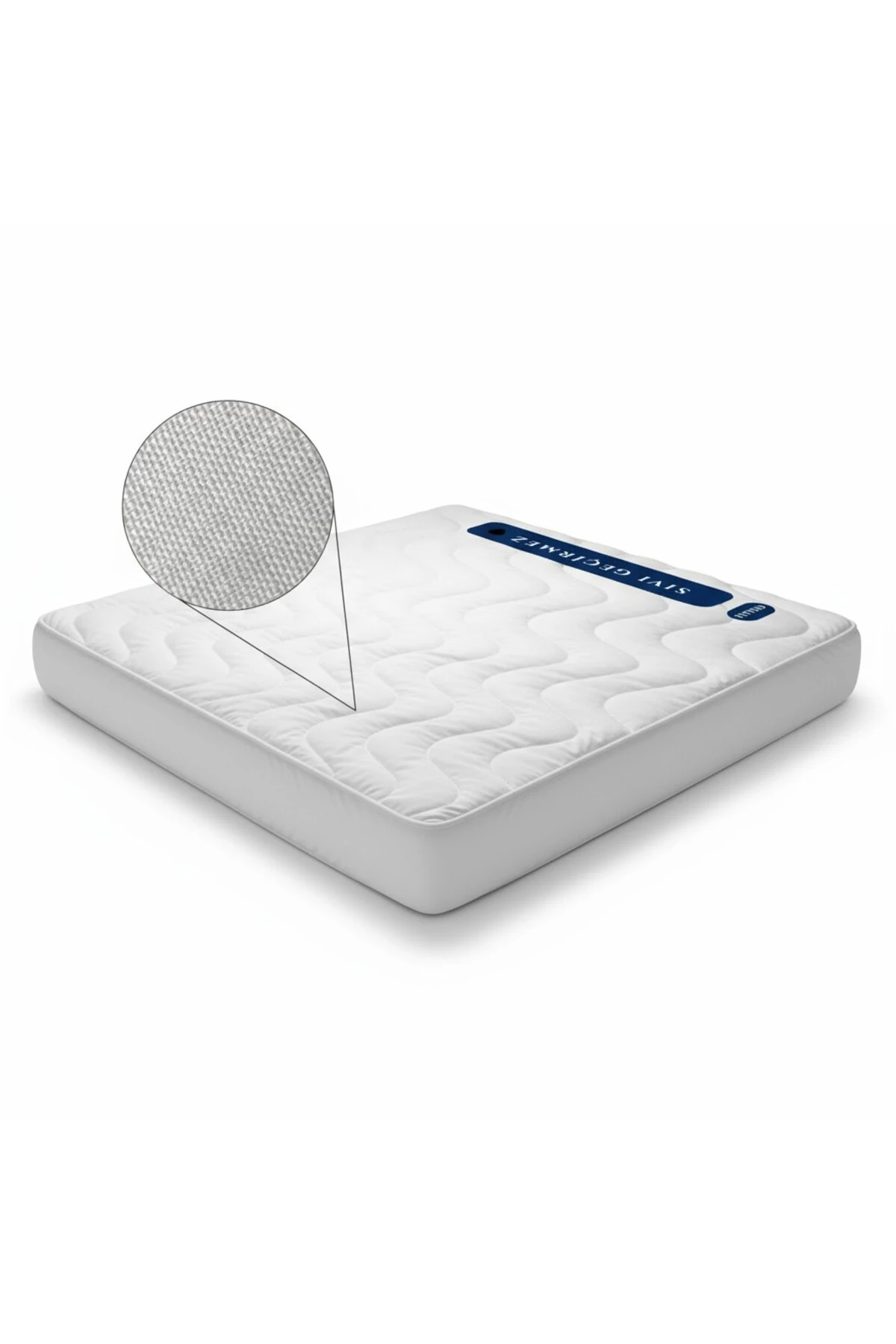 Beyaz Kenar Su Sıvı Geçirmez Yatak Koruyucu Alez Çarşaf Micro Kapitone Fitted