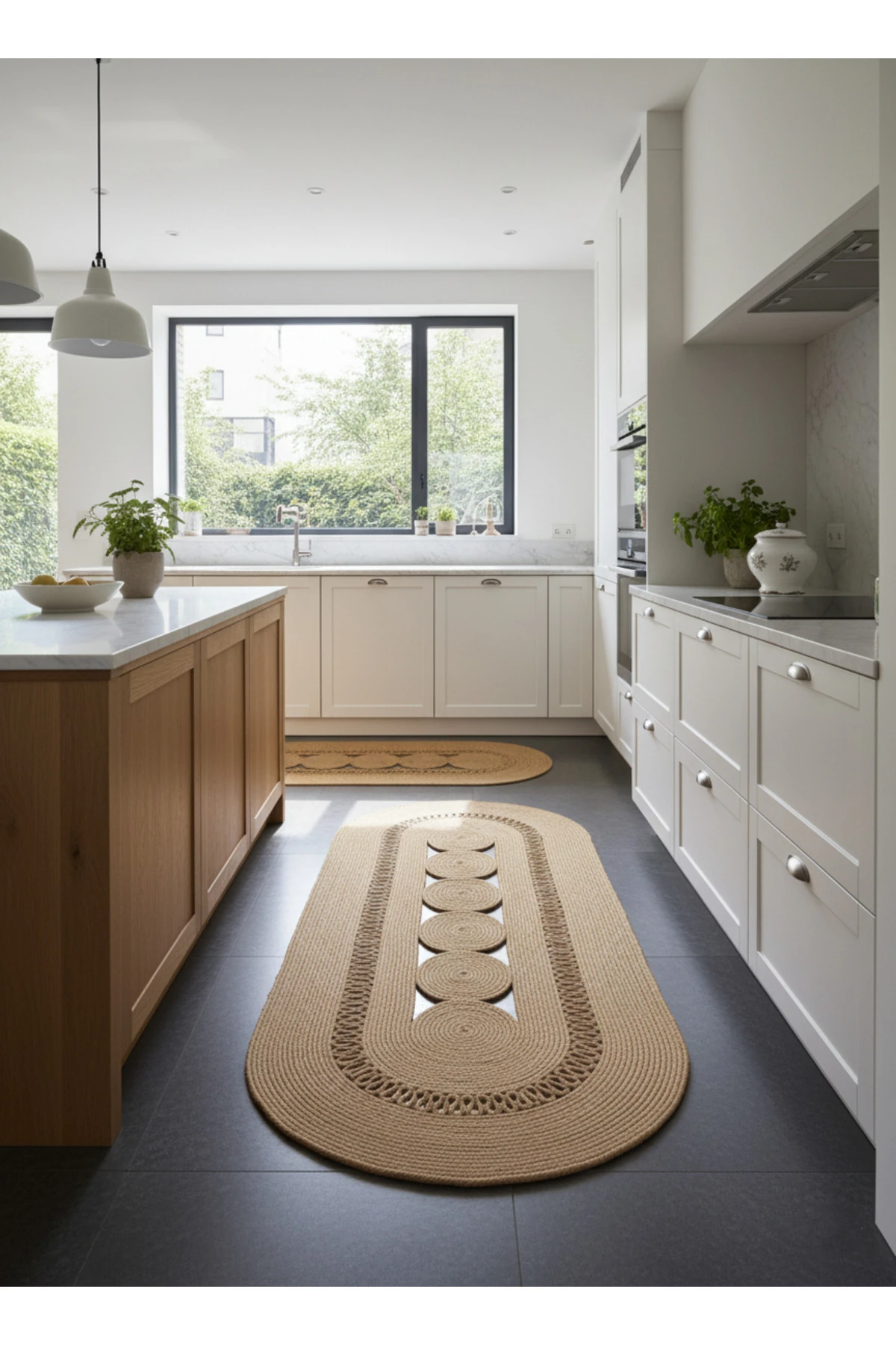 Doğal Hasır Jüt Polip Halı Kilim Paspas Comfort