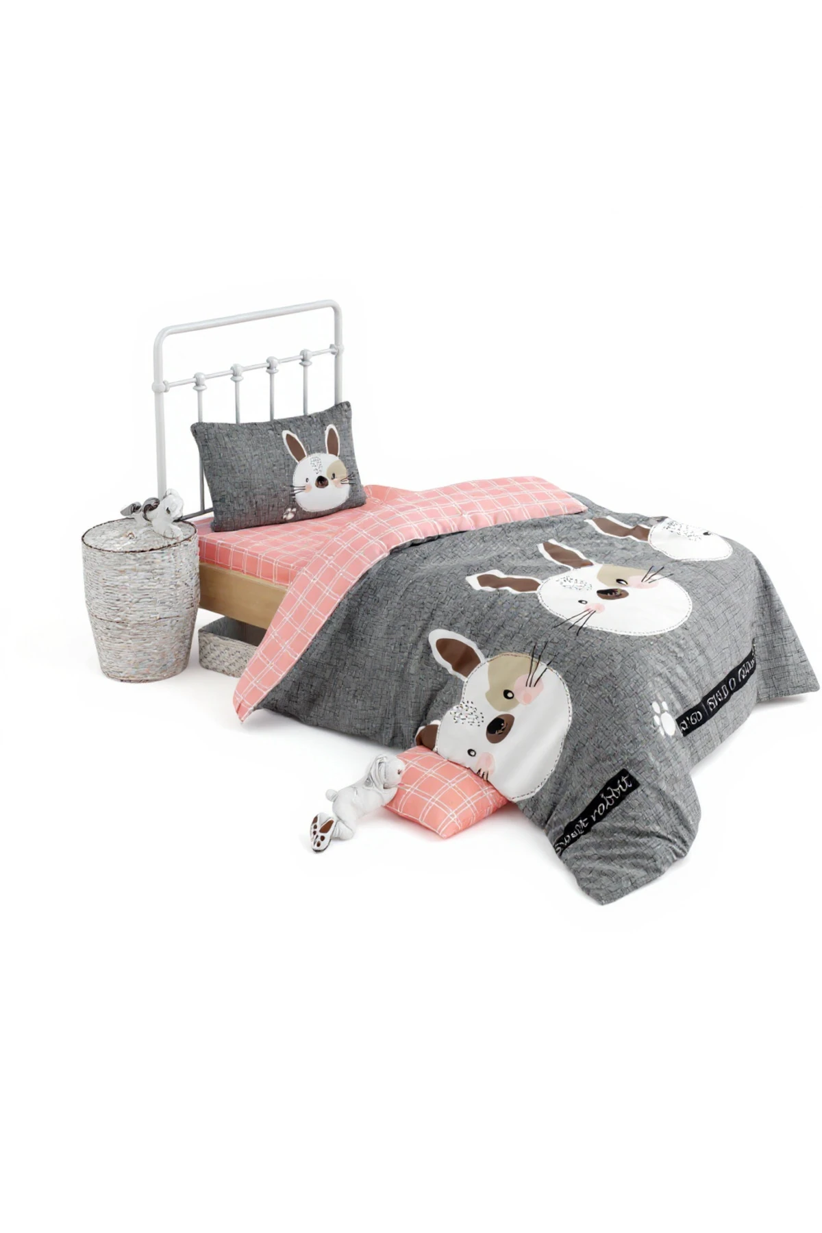 Tek Kişilik Tavşancık Nevresim Takımı Kolay Ütülenir