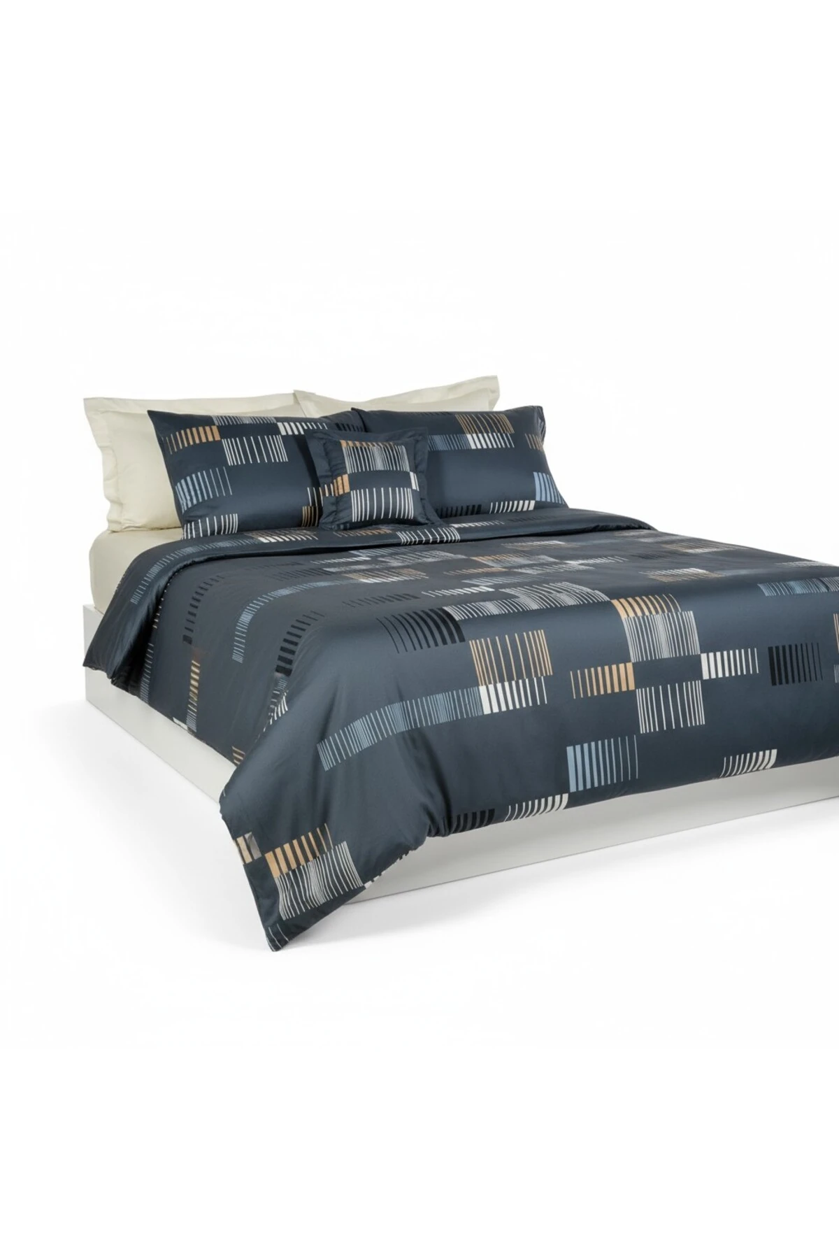 Trace Antrasit Çift Kişilik Kolay Ütülenir Nevresim Takımı