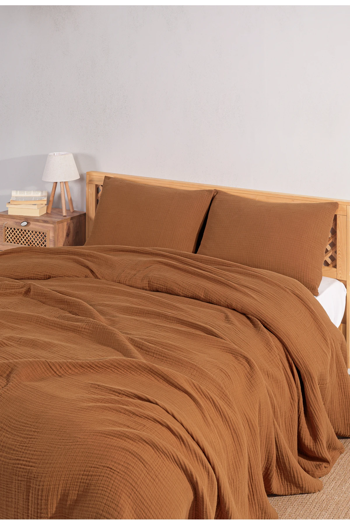 Müslin Tek Kişilik Yatak Örtüsü Seti 2 Parça, Yazlık Yastık Kılıfı Ve Pike Takımı 180 X 230 Cm,