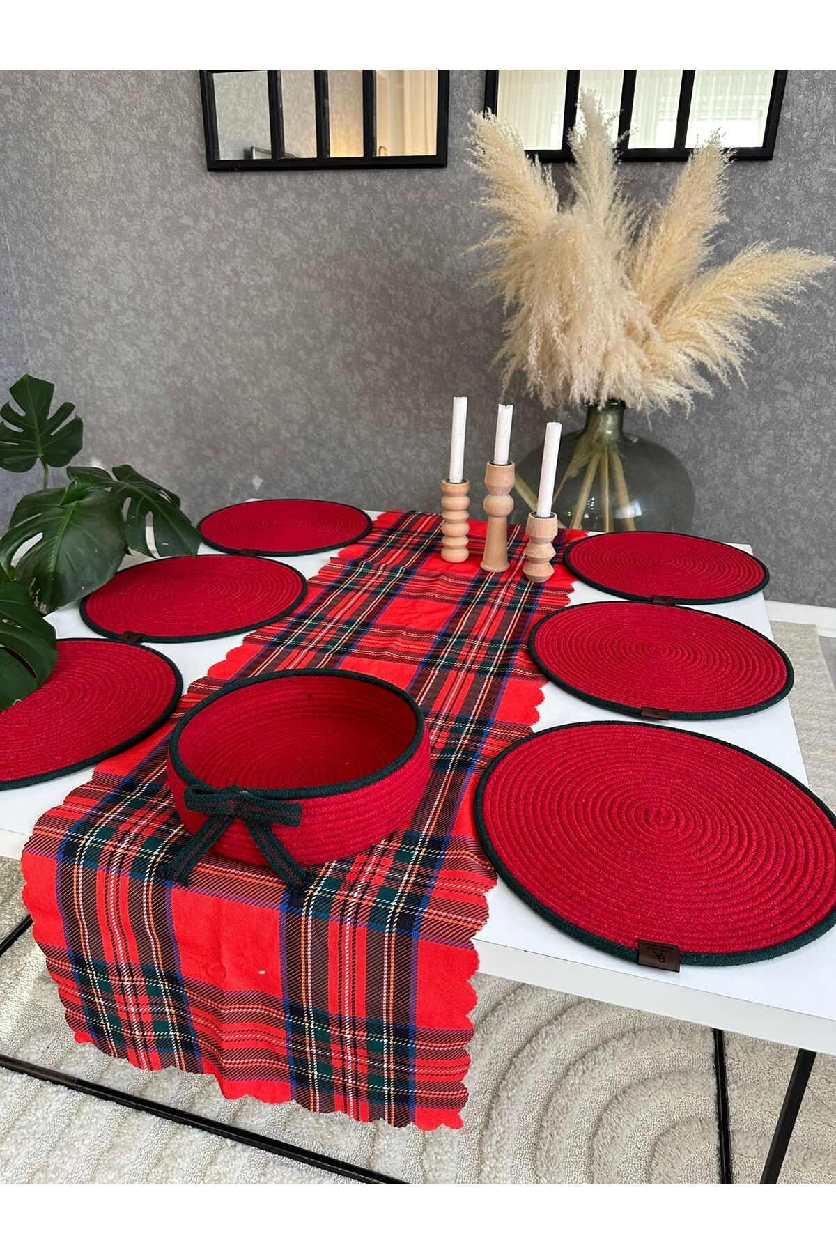 Yılbaşı Temalı Amerikan Servis Ve Supla Seti