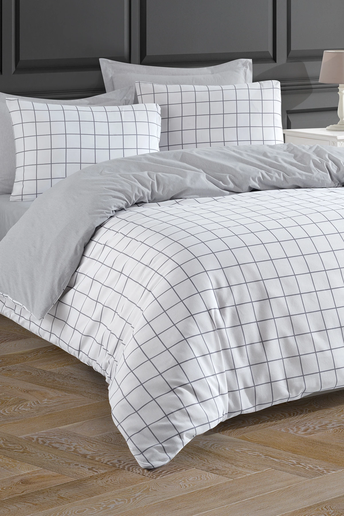 Çift Kişilik Nevresim Seti Mature Artus Gri