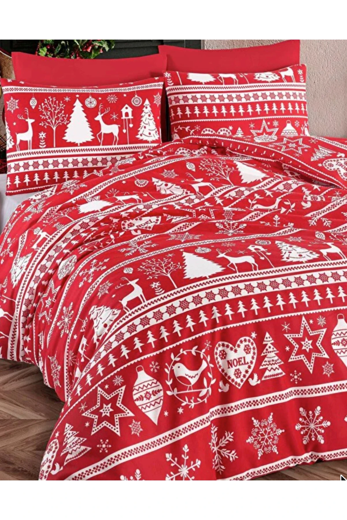 Kırmızı Mature Nevresim Seti Çift Kişilik Snowmas