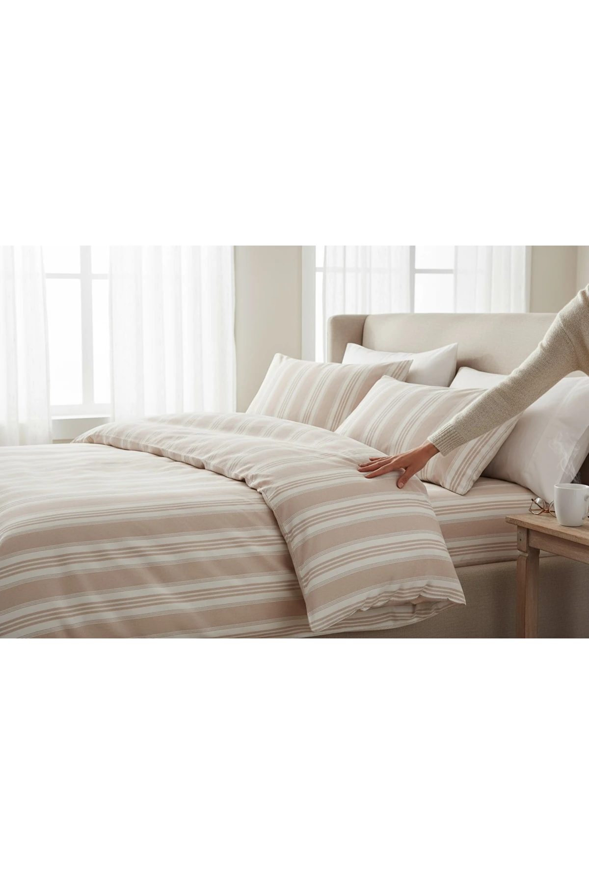 Soft Line Sport Çizgili Nevresim Takımı Çift Kişilik