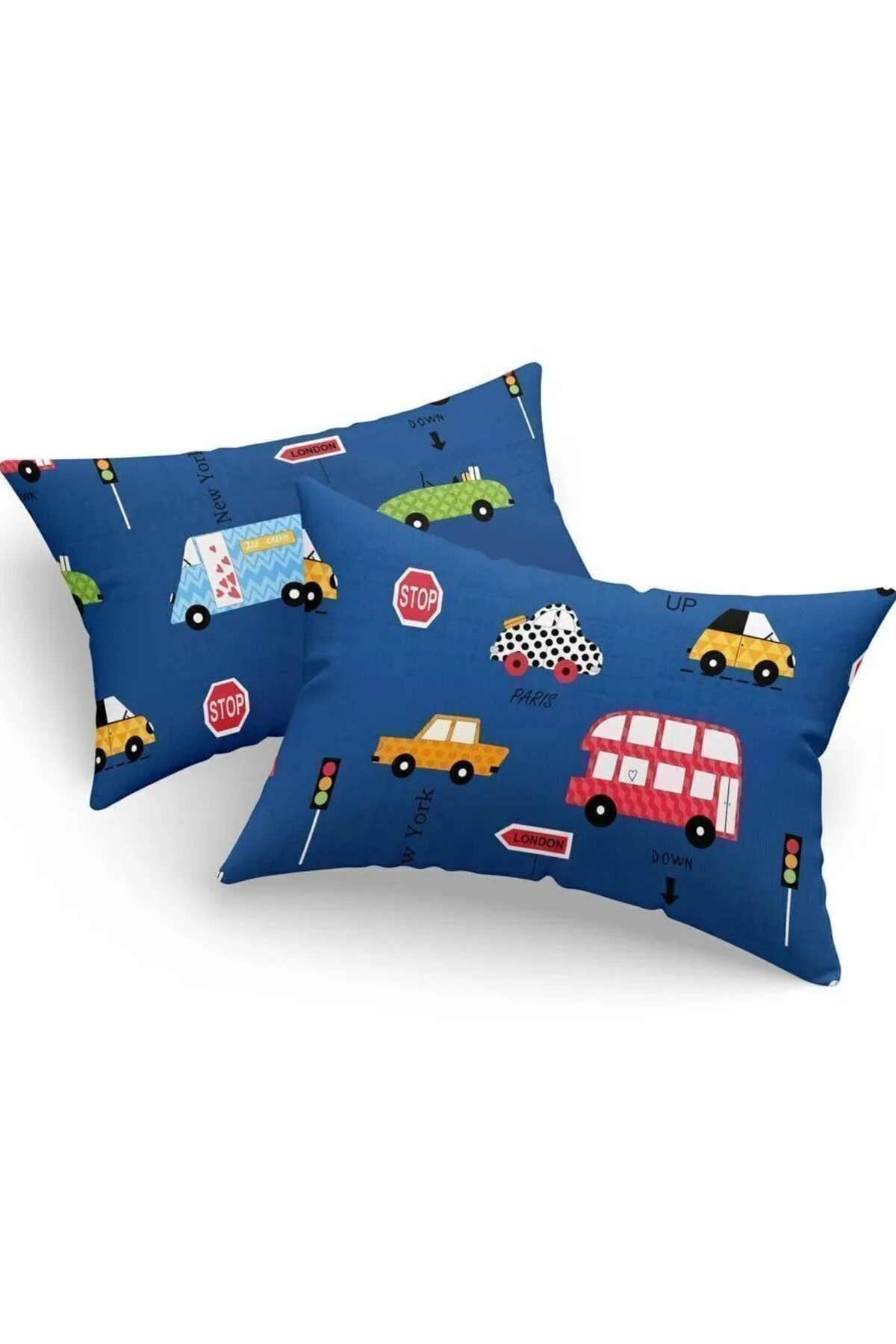2li Yastık Kılıfı Paula Mavi Trafik