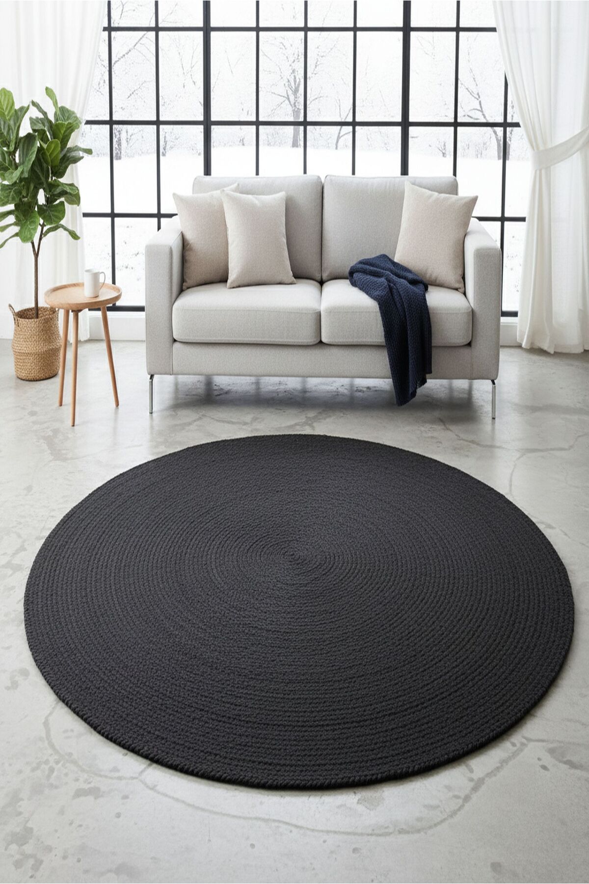 Doğal Hasır Jüt Polip Halı Kilim Paspas Comfort