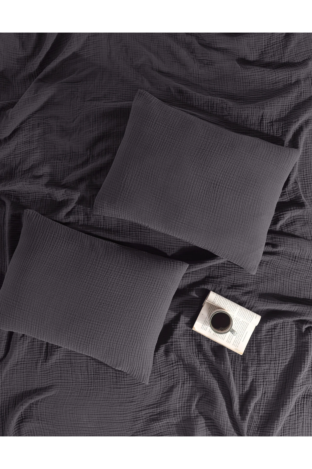 Çift Kişilik Yatak Örtüsü Seti-230x250 Cm 4 Katlı Müslin yazlık Pike & Yastık Kılıfı (3 PARÇA)