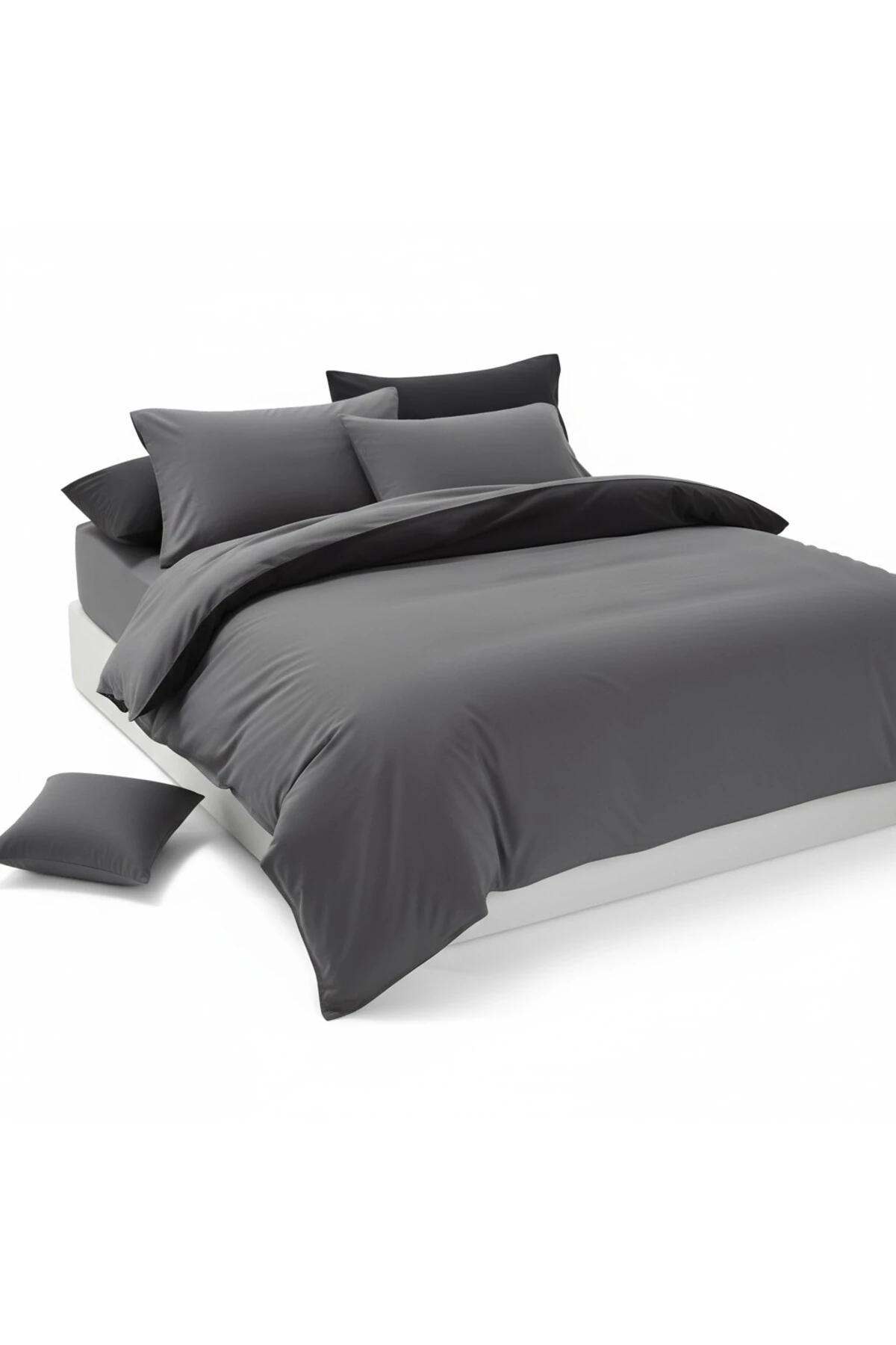 Siyah-Füme Çift Kişilik Paint Nevresim Takımı Mix