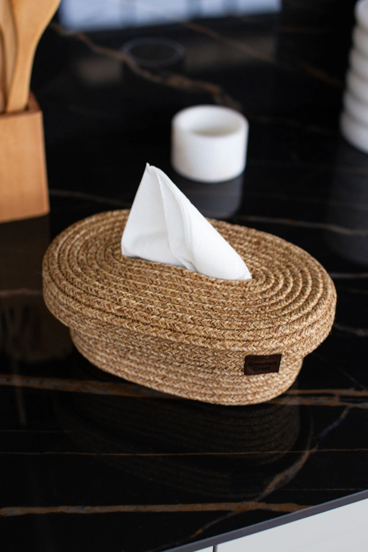 Jüt Hasır Peçetelik | Şık ve Fonksiyonel Peçete Kutusu