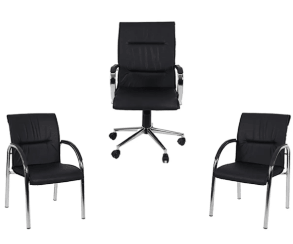 Klas Koltuk Takımı – 1 Müdür, 2 Misafir Koltuğu | Şık ve Ergonomik Ofis Mobilyası