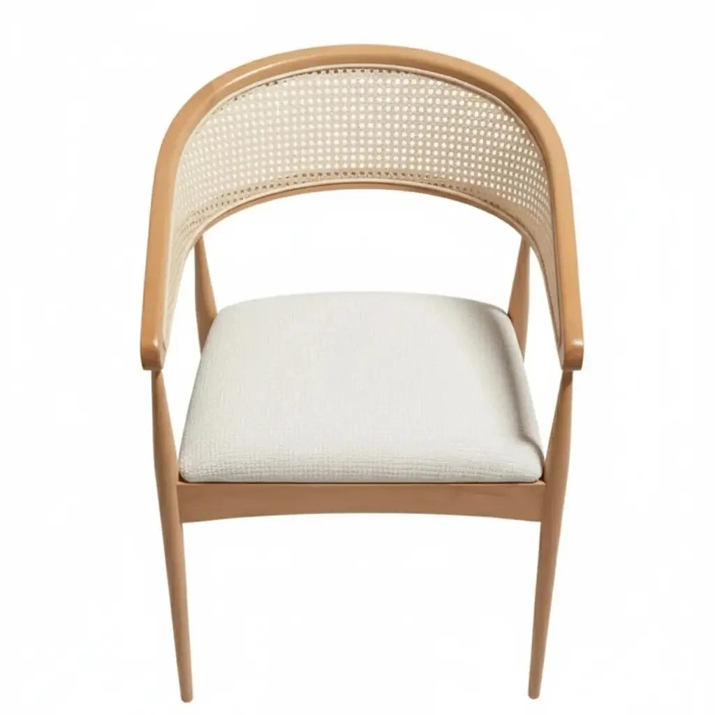 Gazel Doğal Meşe Rattan Sandalye