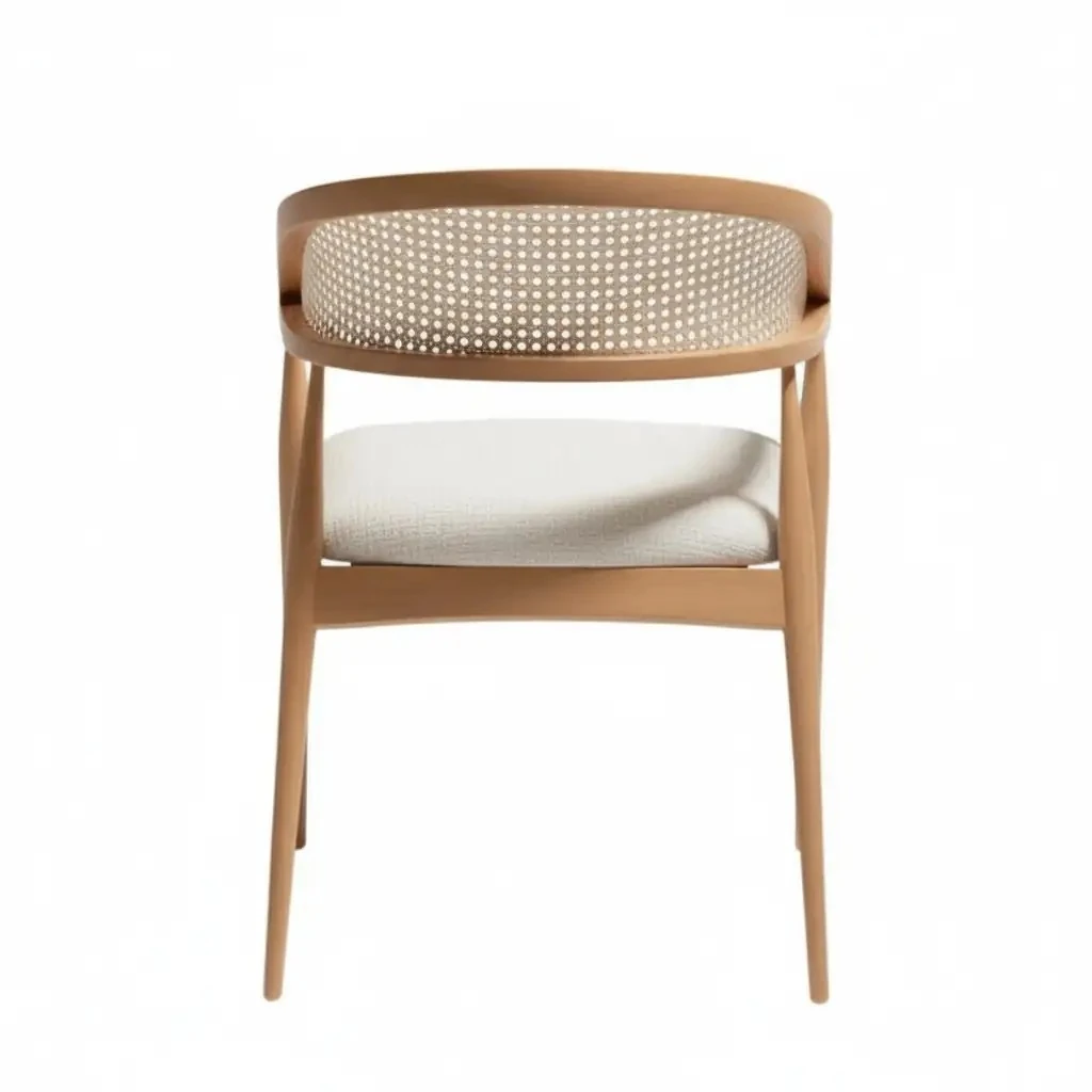 Gazel Doğal Meşe Rattan Sandalye