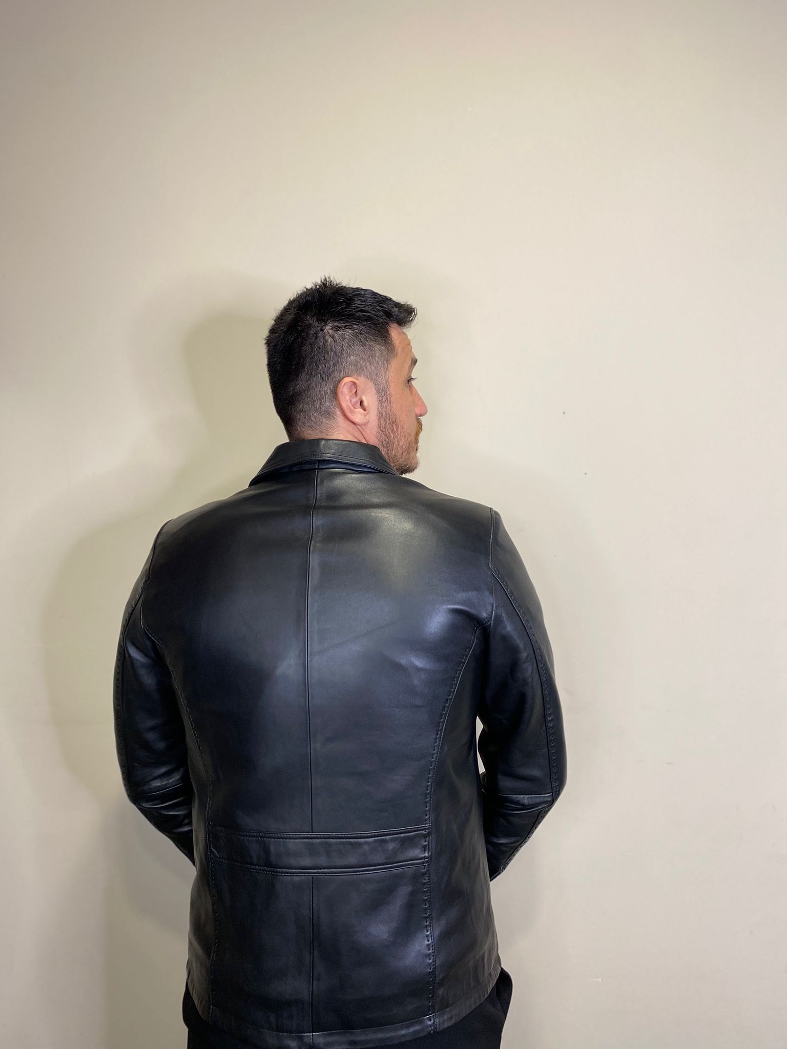 Ramo Model Siyah Hakiki Deri Mont Fermuar Detaylı Deri Ceket 