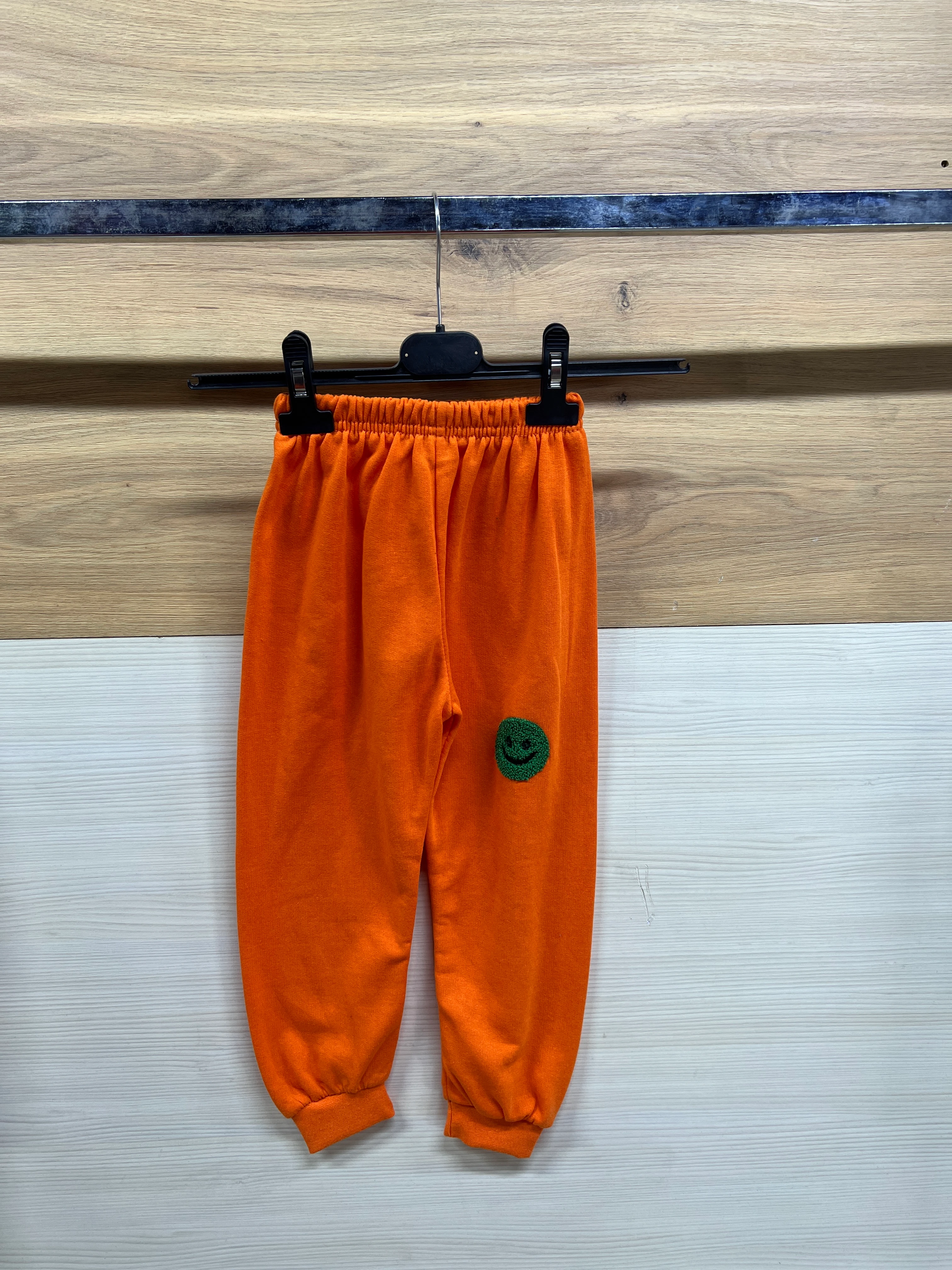 Emoji Nakışlı Kalın Şardonlu Alt Üst Takım Turuncu