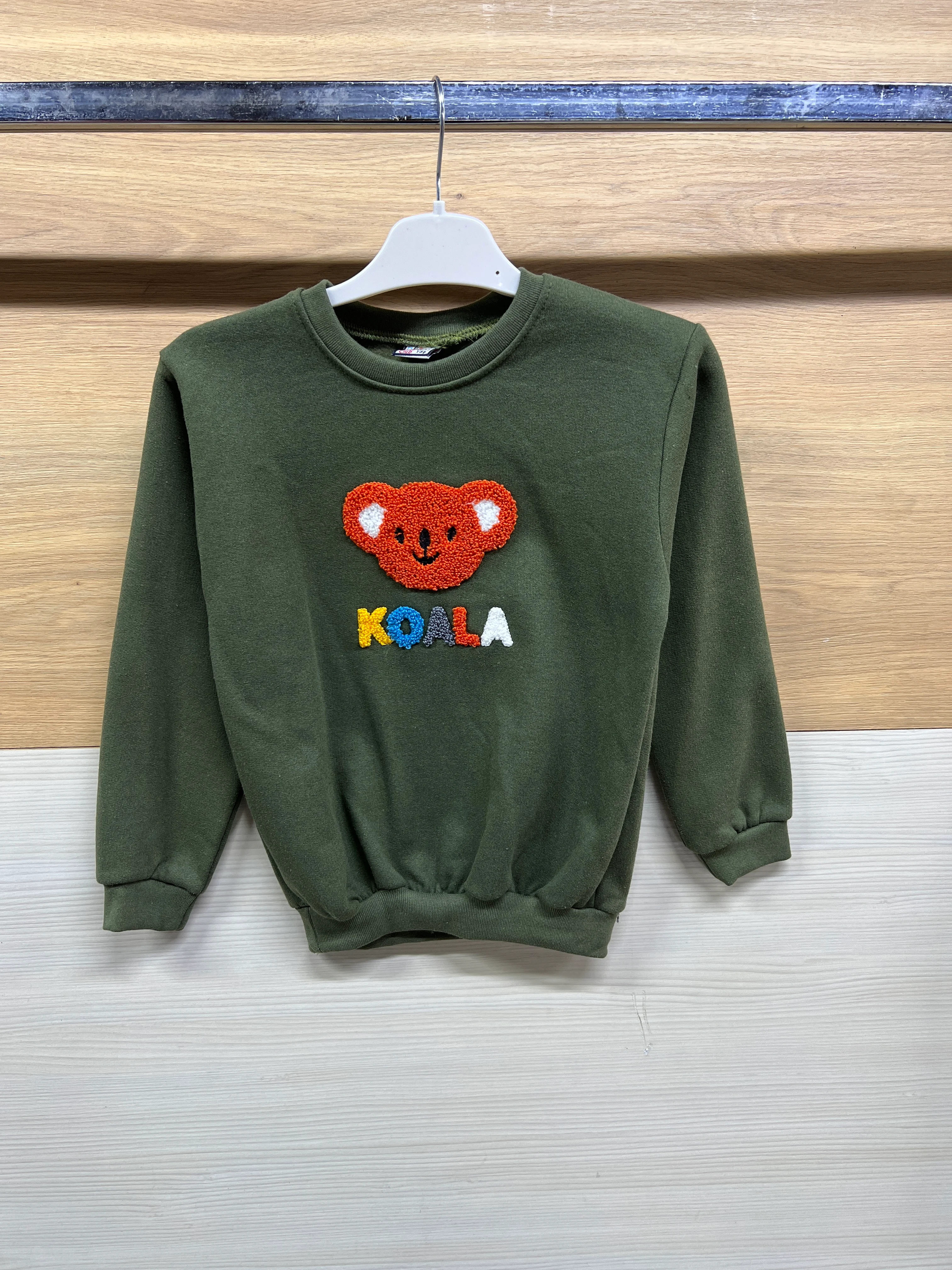 Koala Nakışlı Kalın Şardonlu Alt Üst Takım Yeşil