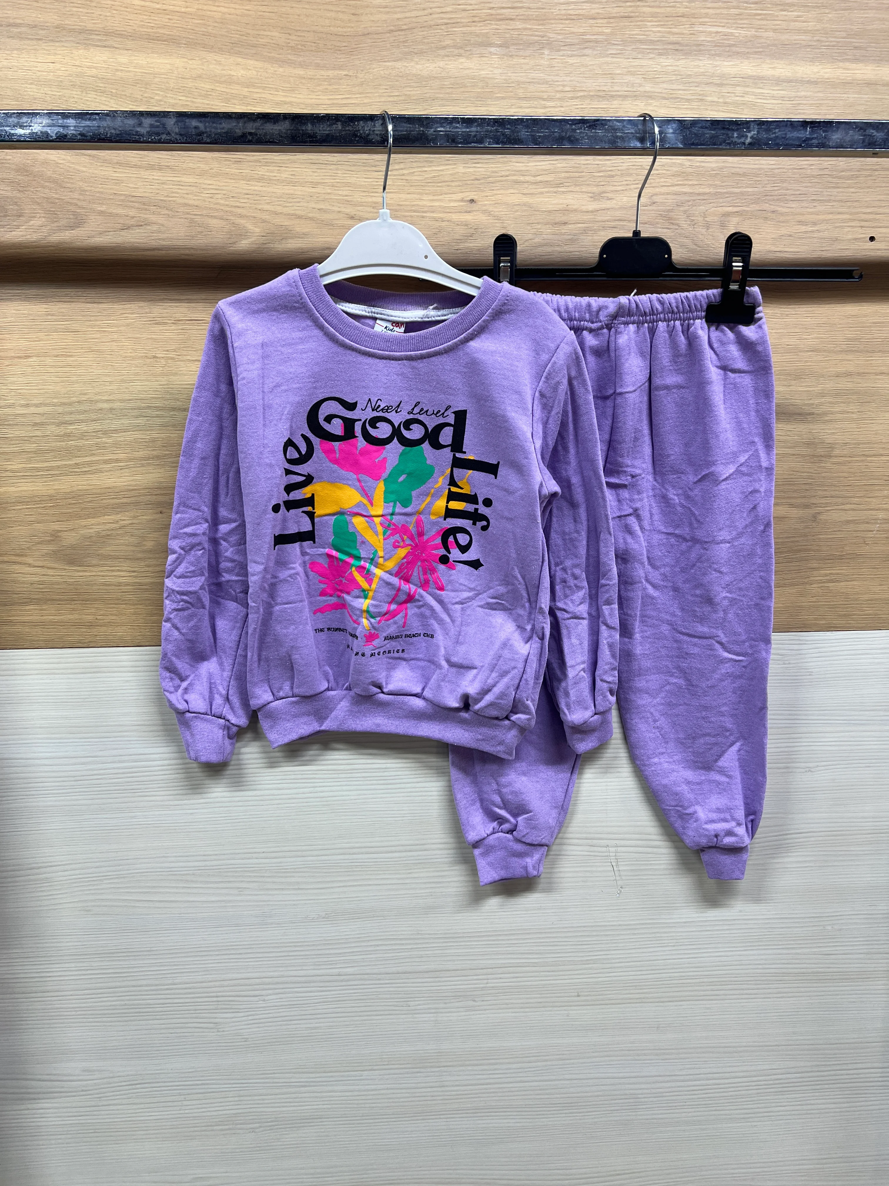 Sanat Baskılı Şardonlu Alt Üst Takım Mor