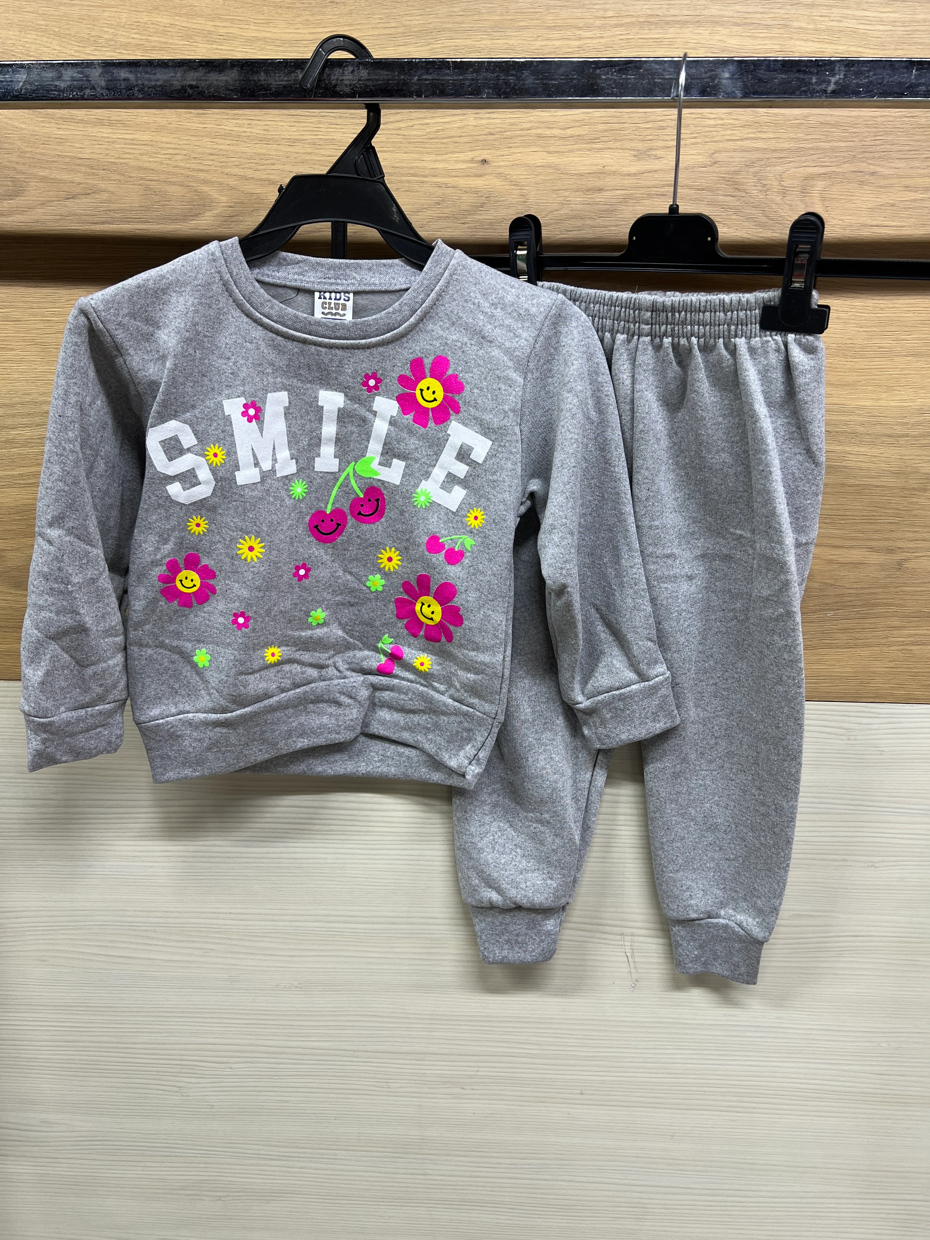 Smile Kalın 3 ip Şardonlu Alt Üst Takım Gri