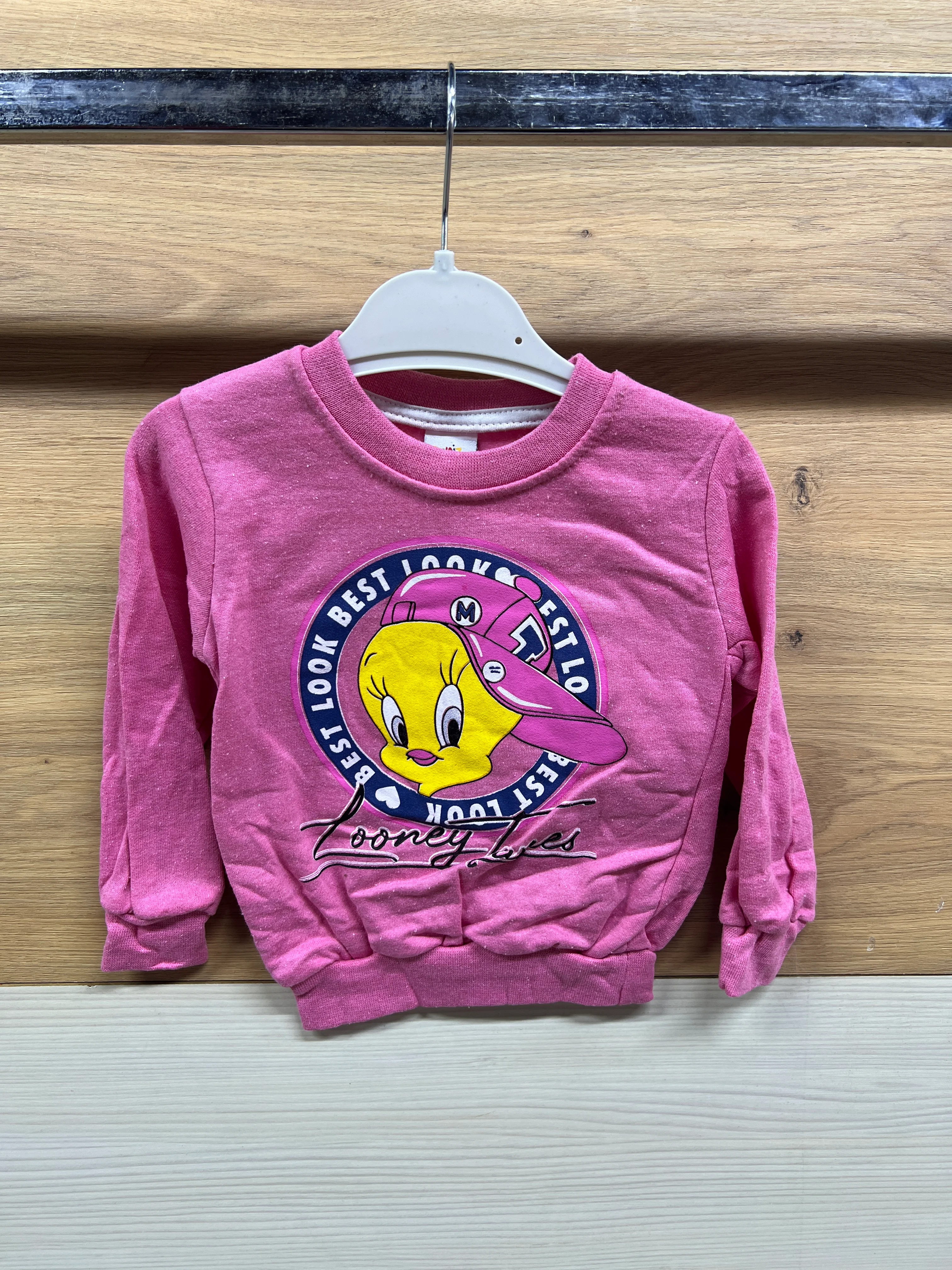 Tweety Baskılı Şardonlu Alt Üst Takım Pembe