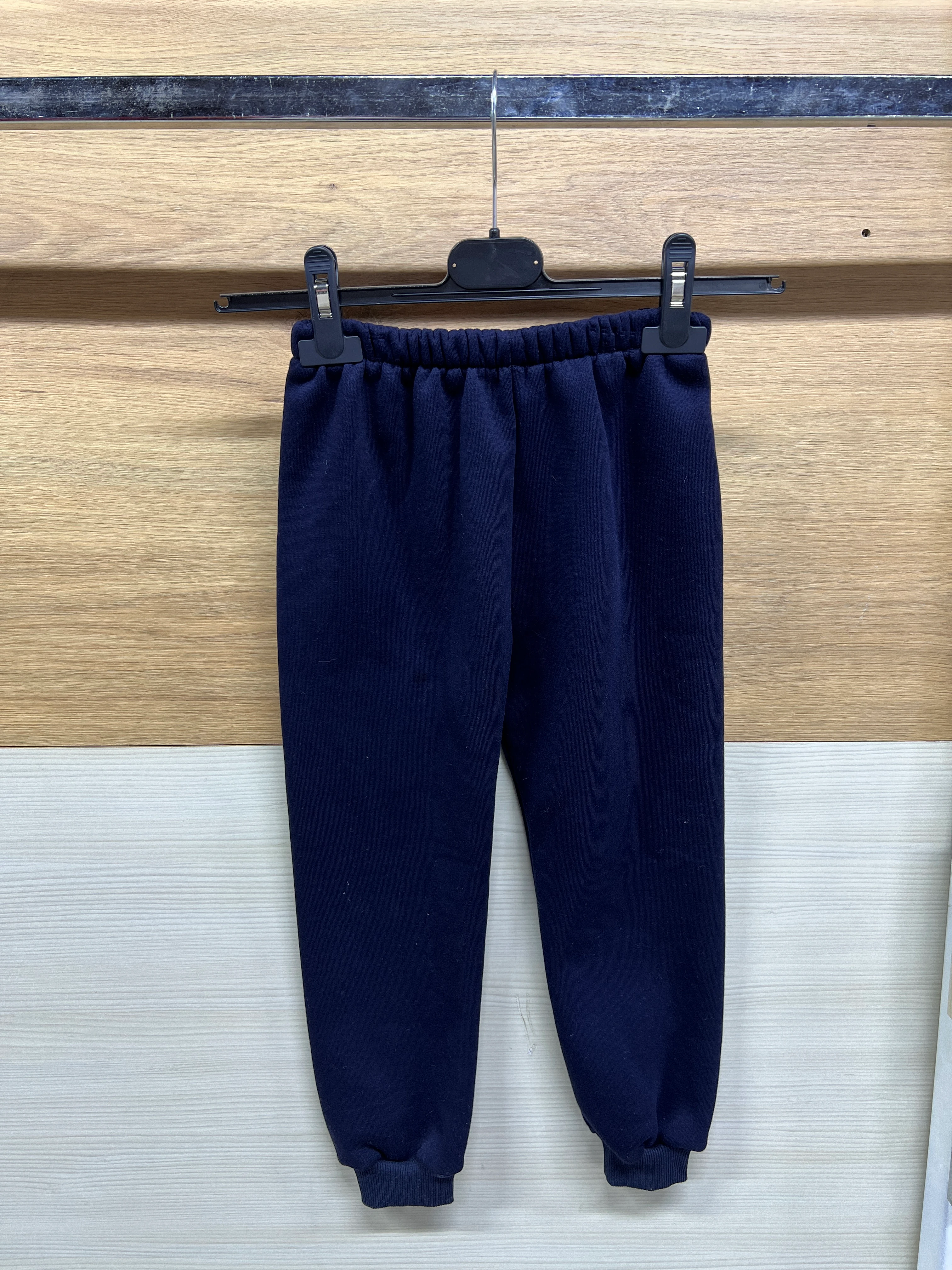 Sevimli Ayıcık Nakışlı 3 ip Şardonlu Kalın Şardonlu Alt Üst Takım Lacivert 