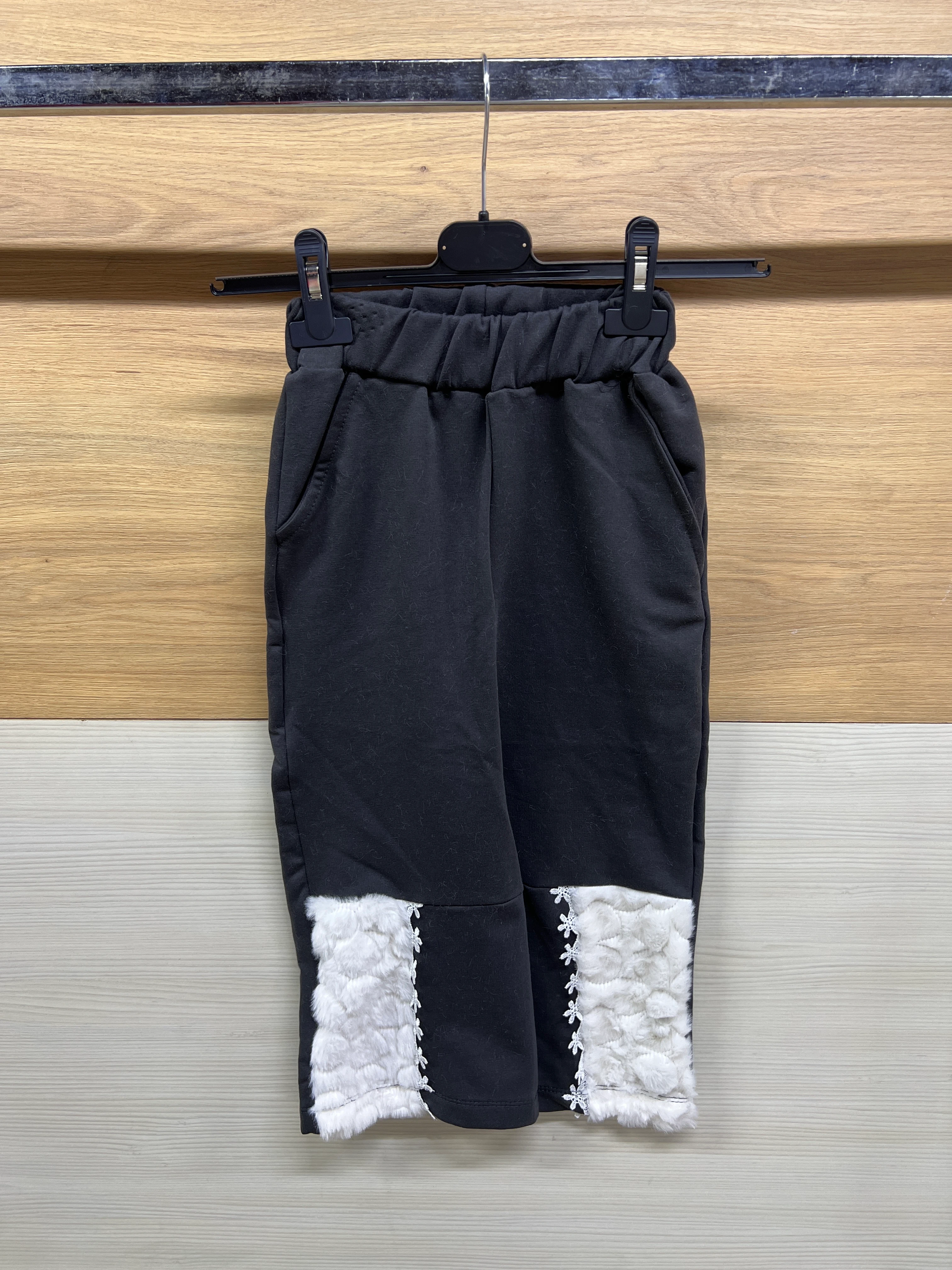 Peluş Detaylı Kelebek Taş İşlemeli Şardonlu Alt Üst Takım Siyah