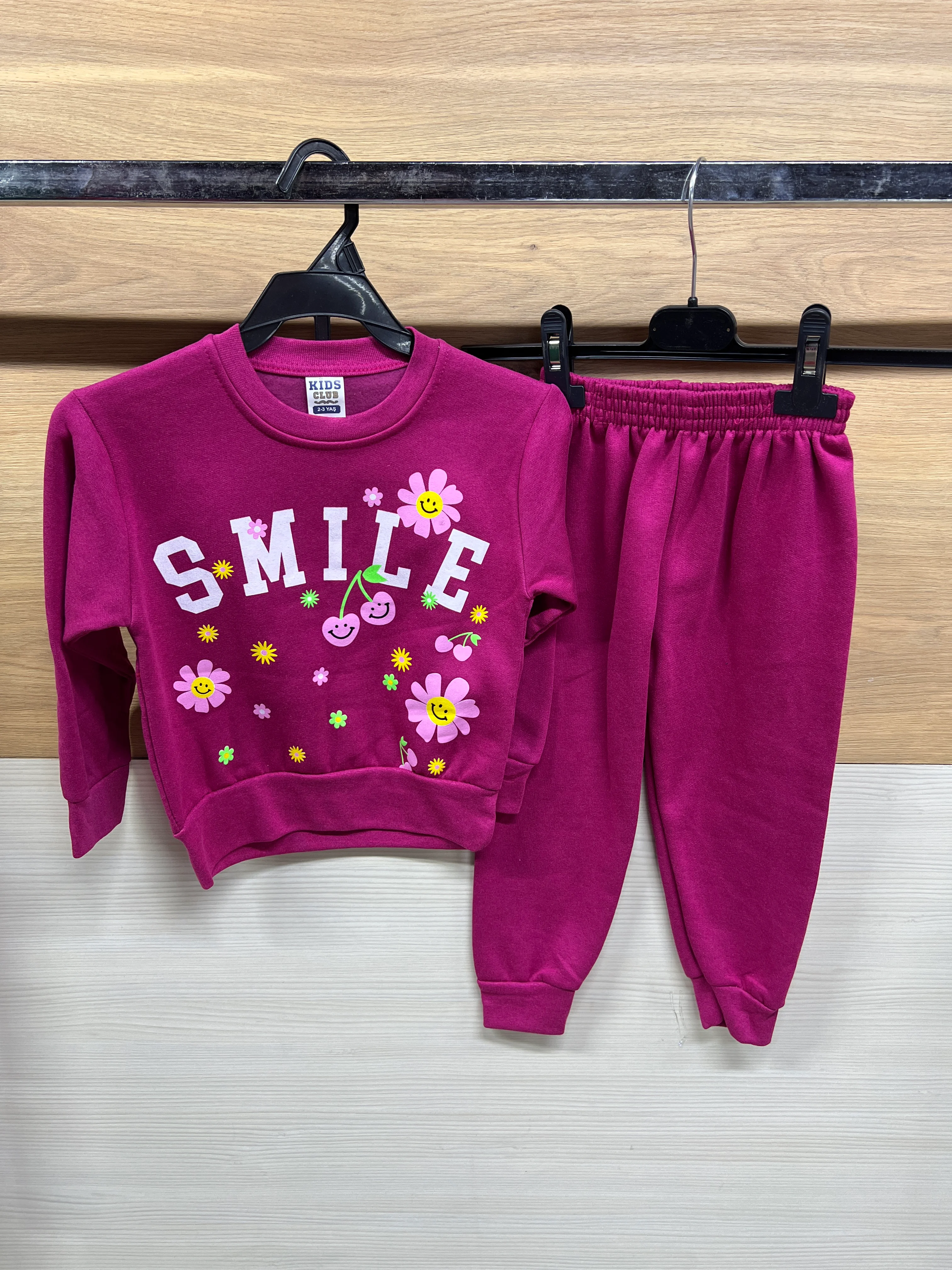 Smile Kalın 3 ip Şardonlu Alt Üst Takım Fuşya