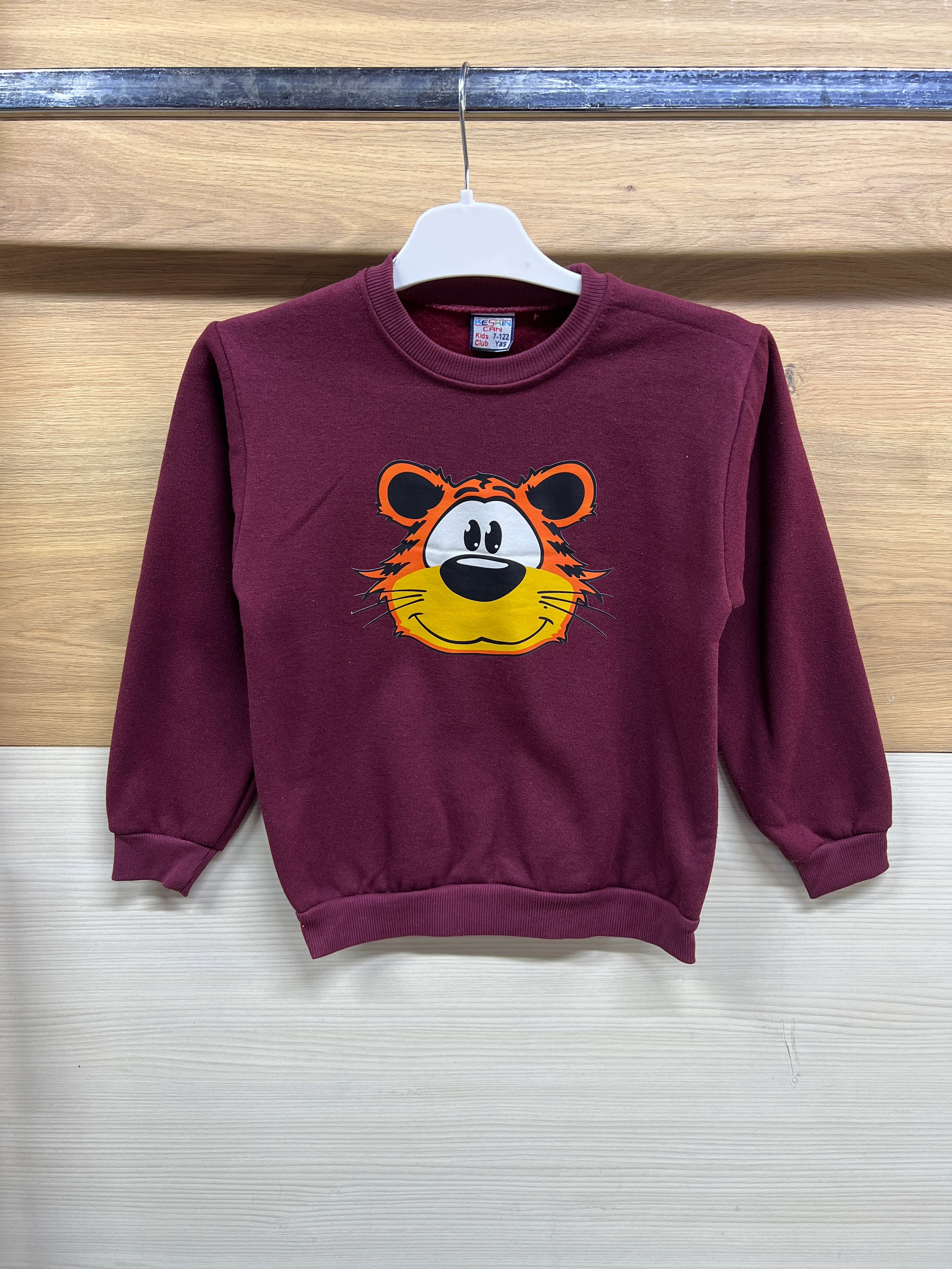 Kaplan Baskılı Kalın Şardonlu Alt Üst Takım Bordo