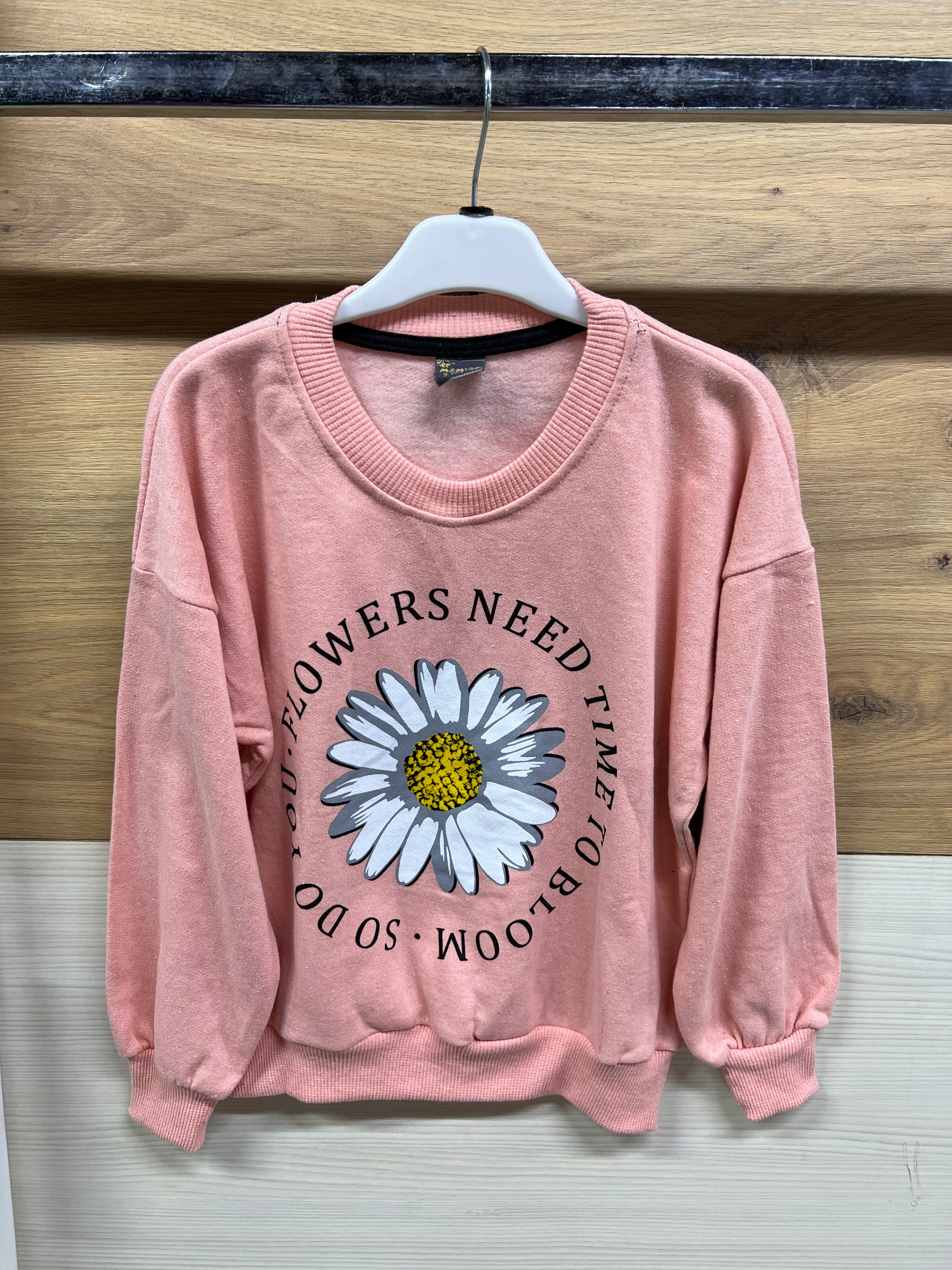 Papatya Baskılı Kalın Şardonlu Alt Üst Takım Pudra