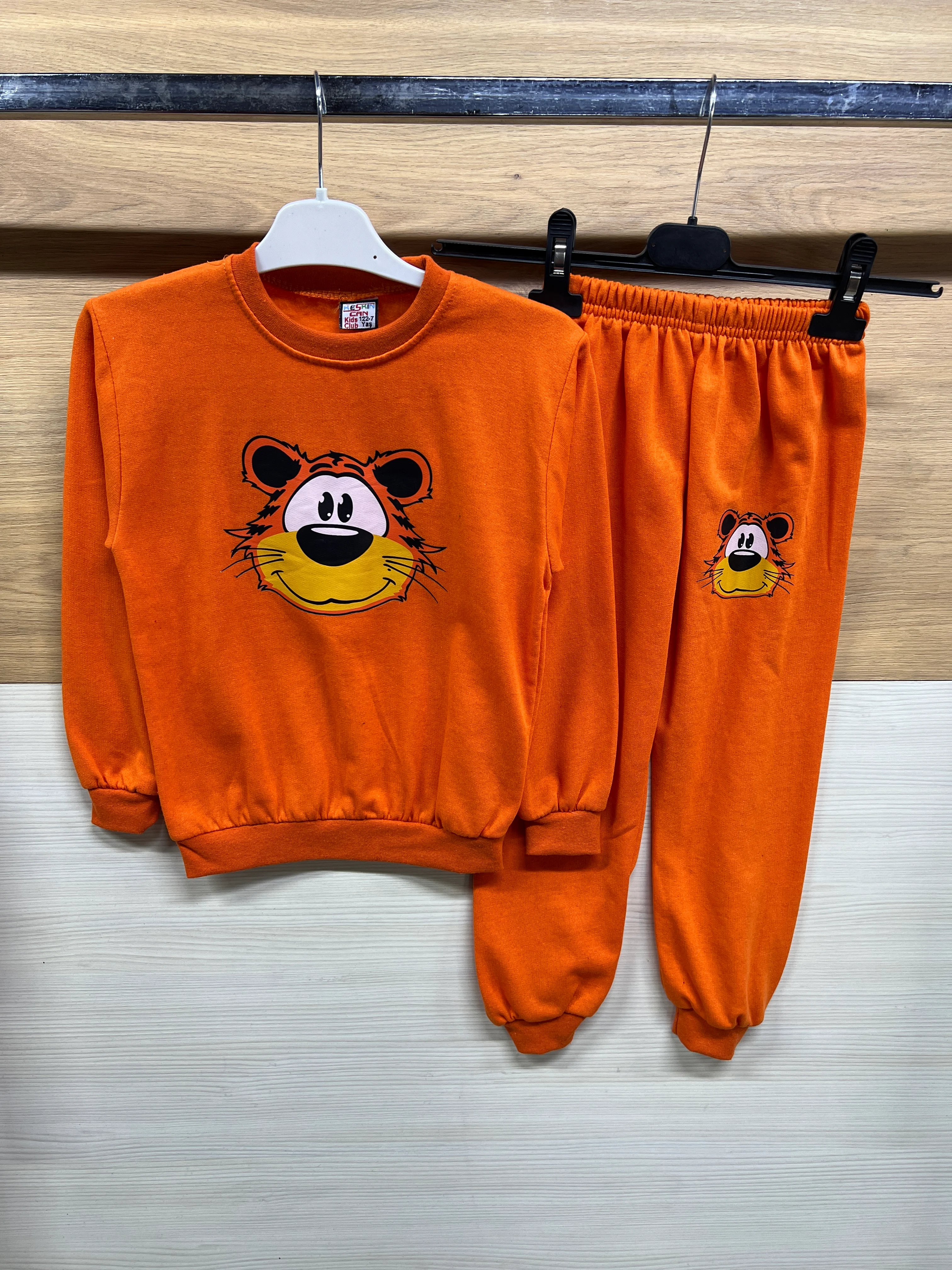 Kaplan Baskılı Kalın Şardonlu Alt Üst Takım Turuncu