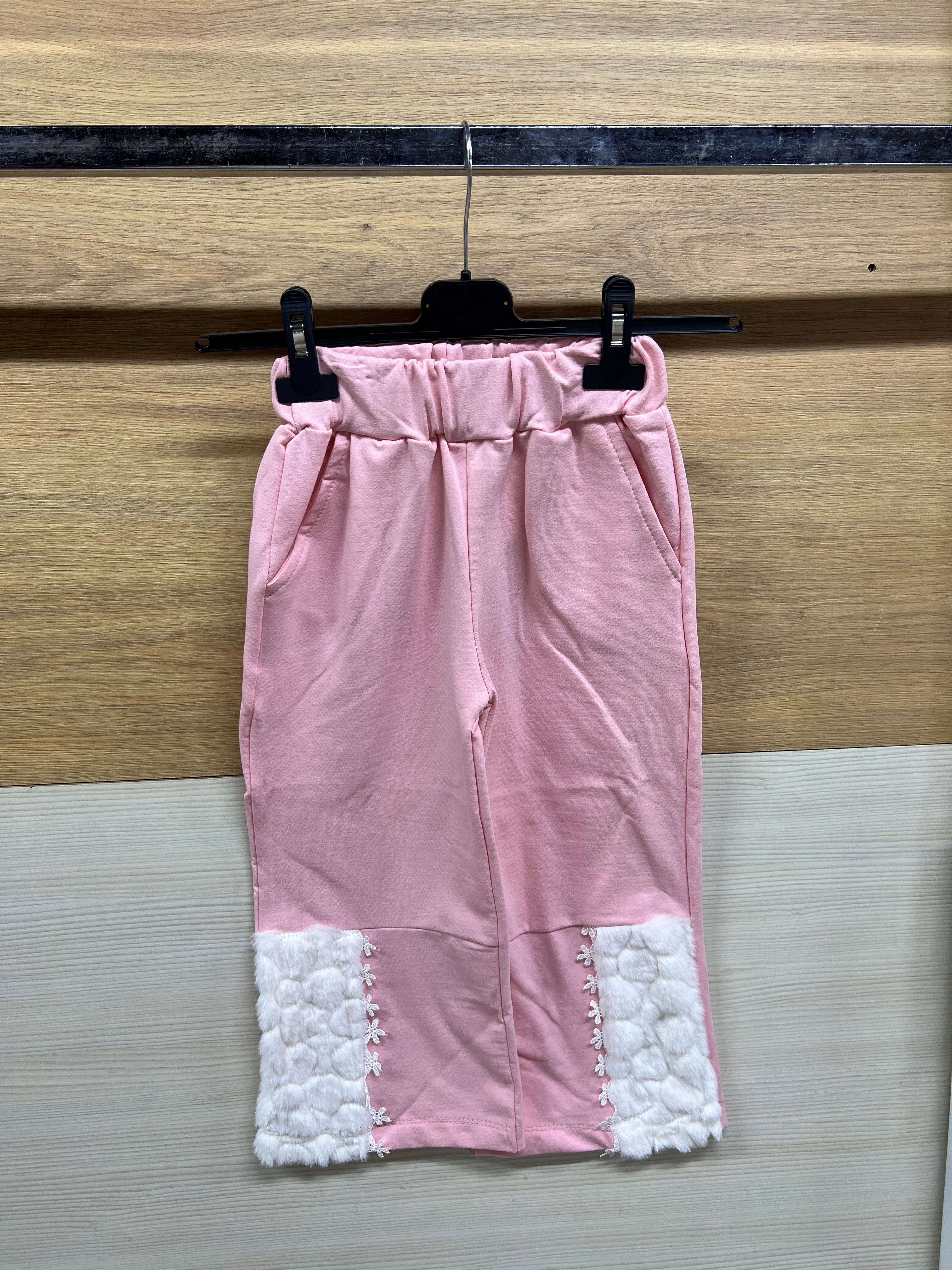 Peluş Detaylı Kelebek Taş İşlemeli Şardonlu Alt Üst Takım Pembe