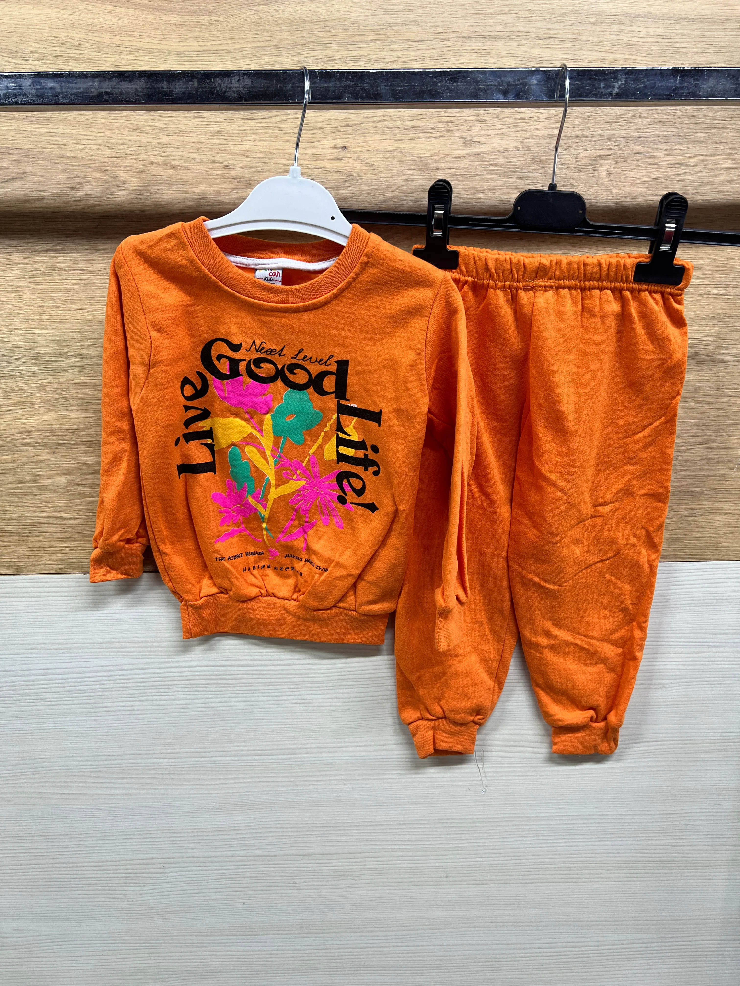 Sanat Baskılı Şardonlu Alt Üst Takım Turuncu