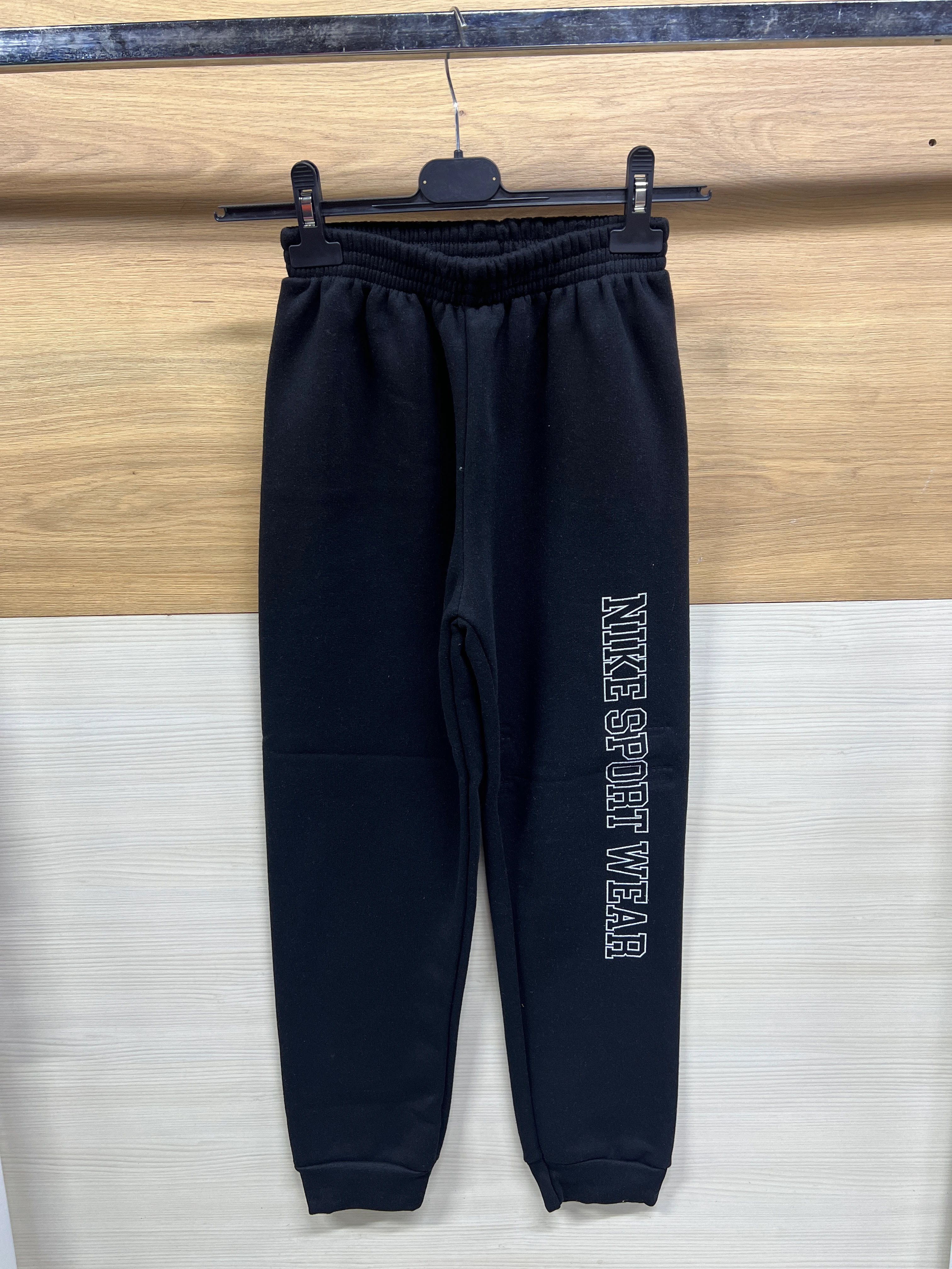 Baskılı Kapşonlu Kalın 3 ip Şardonlu Alt Üst Takım Pudra