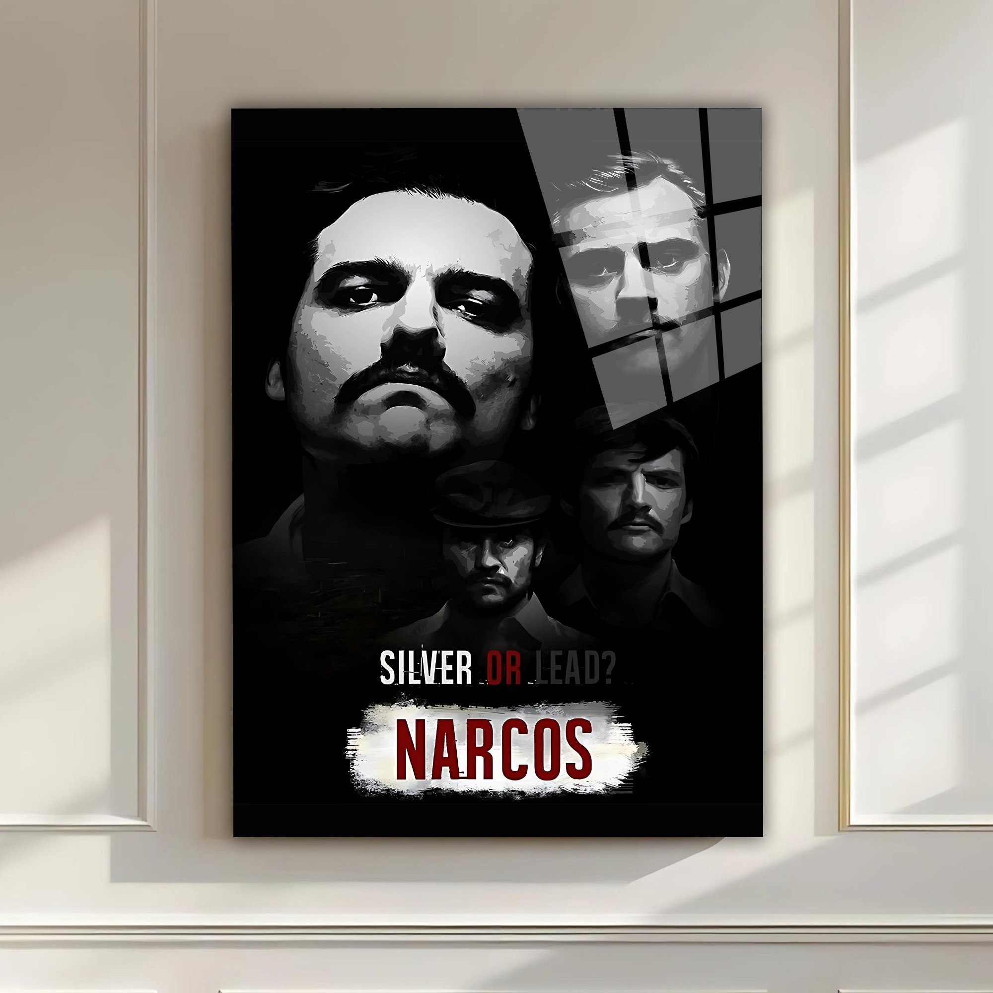 Narcos Dizi Tasarımı Cam Tablo