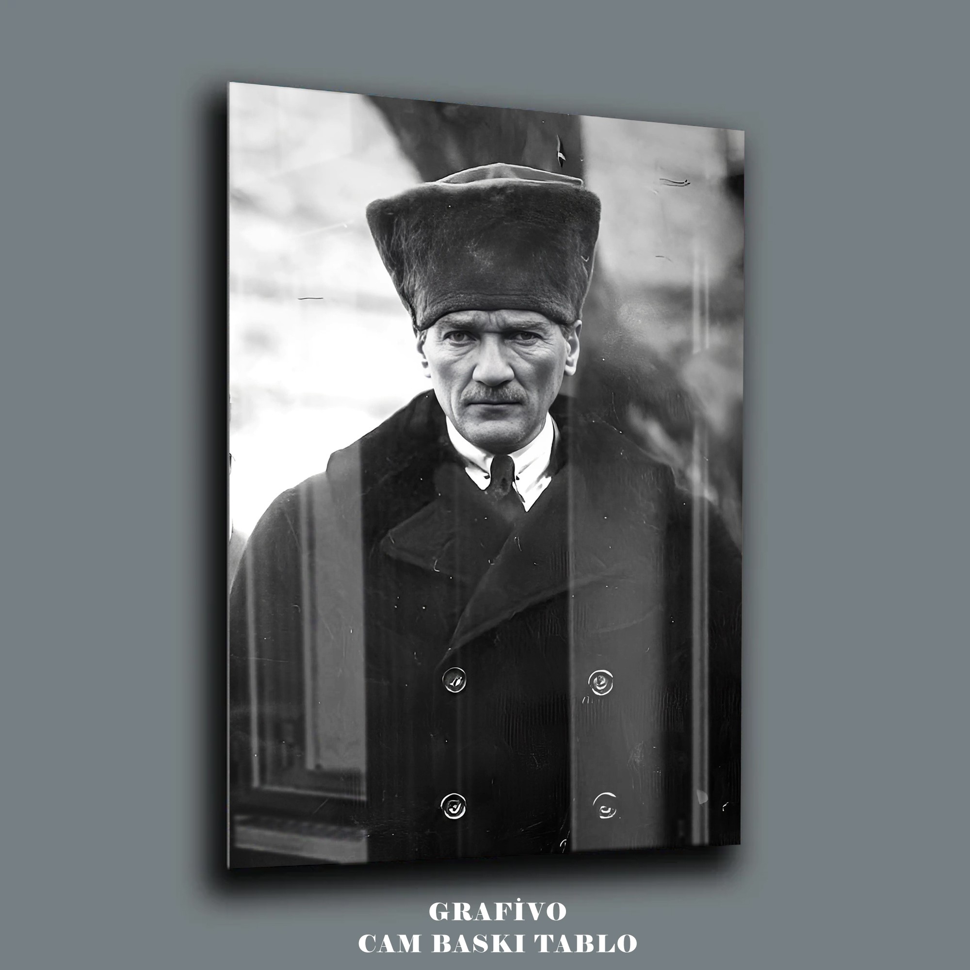 "Ulu Önder Atatürk – Modern Cam Tablo"