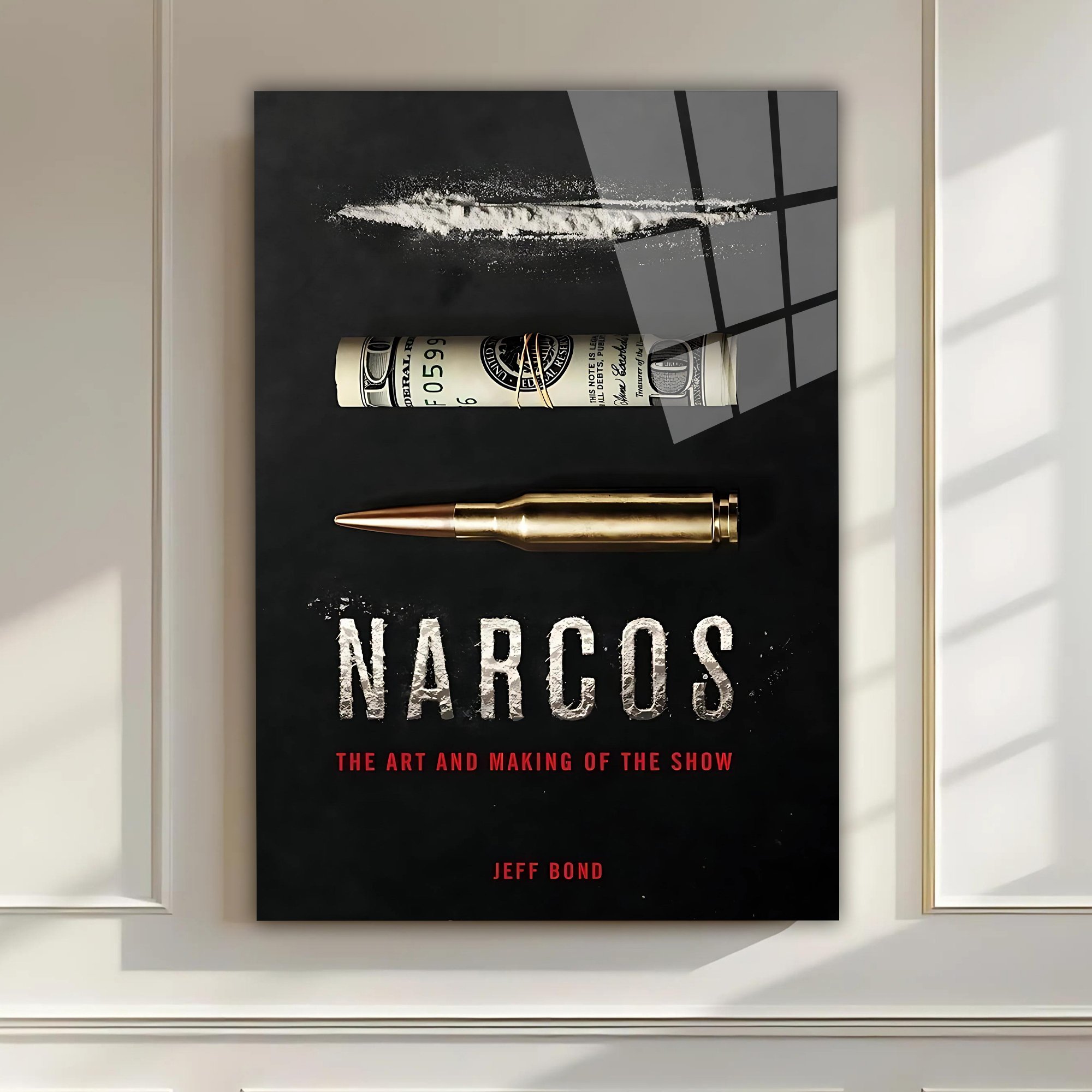 Narcos Tasarımı Cam Tablo