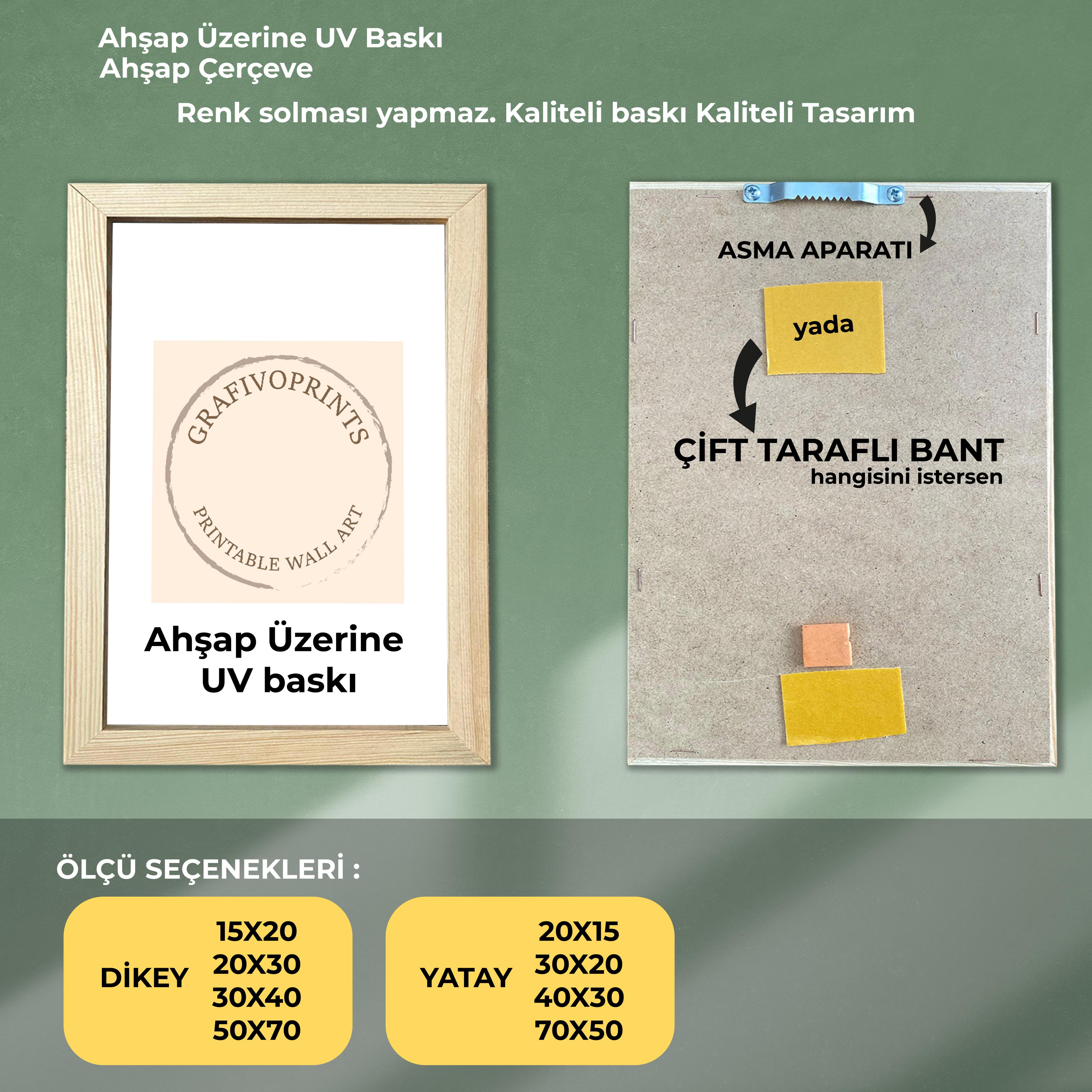 Ahşap Çerçeveli Dolar Köpek İllustrasyon Poster