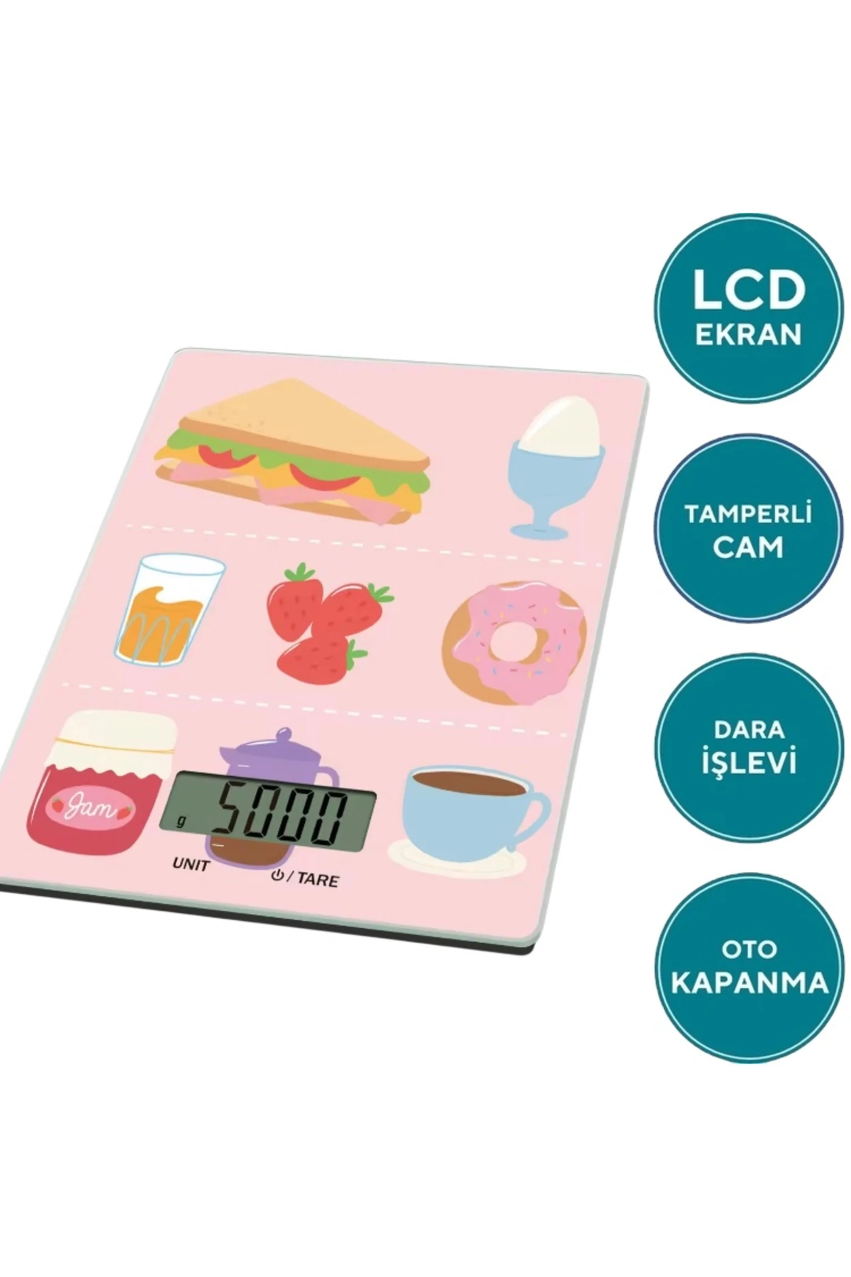 Alvin Dijital Hassas Cam mutfak Tartısı