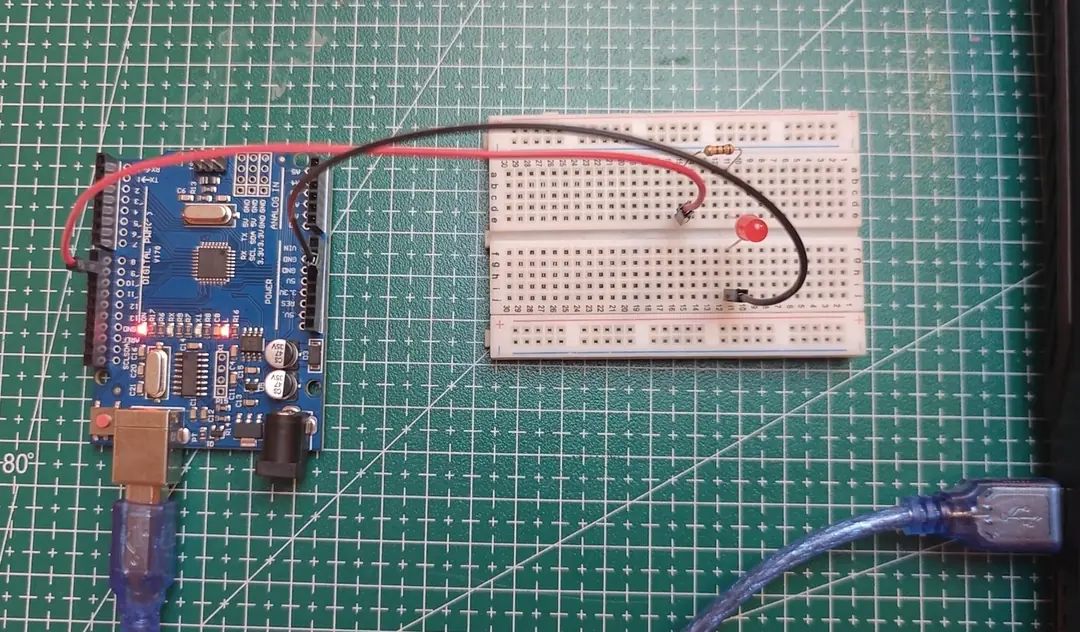 Arduino Uno breadboard LED direnç bağlantısı
