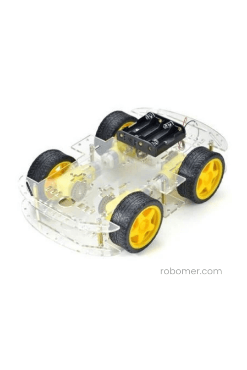 4WD Çok Amaçlı Mobil Robot Platformu - Şeffaf