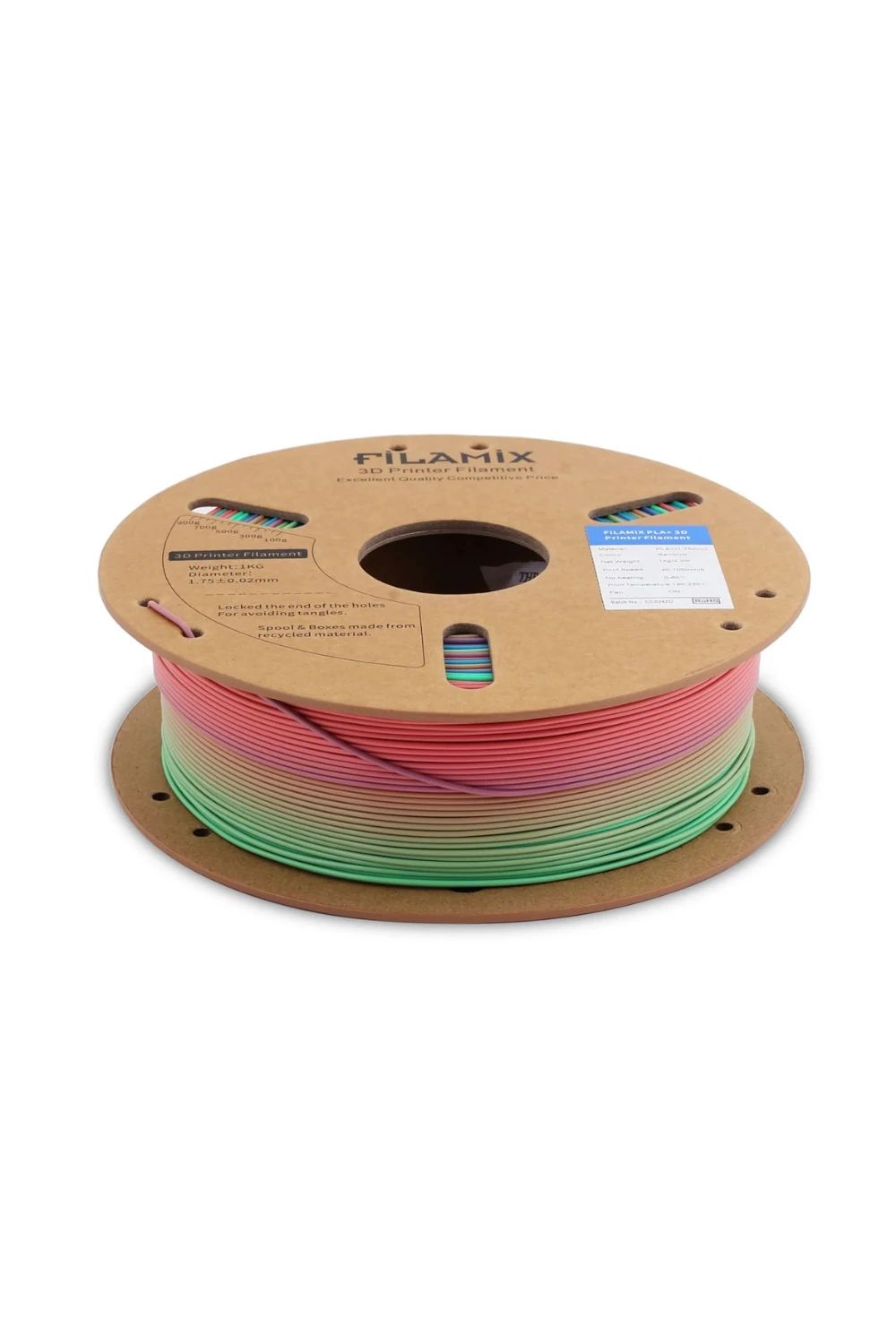 Filamix Rainbow PLA+ 1kg 1.75mm Filament