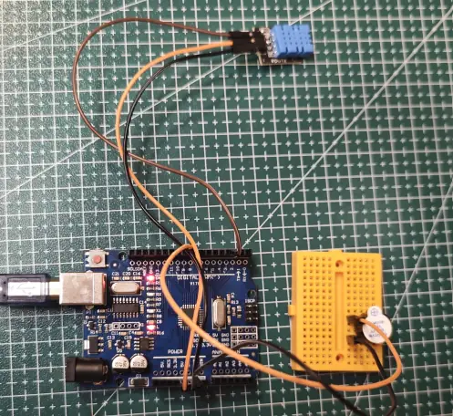 Arduino DHT11 sıcaklık ve nem alarmı projesi