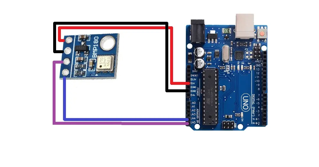BMP180 Arduino bağlantı şeması