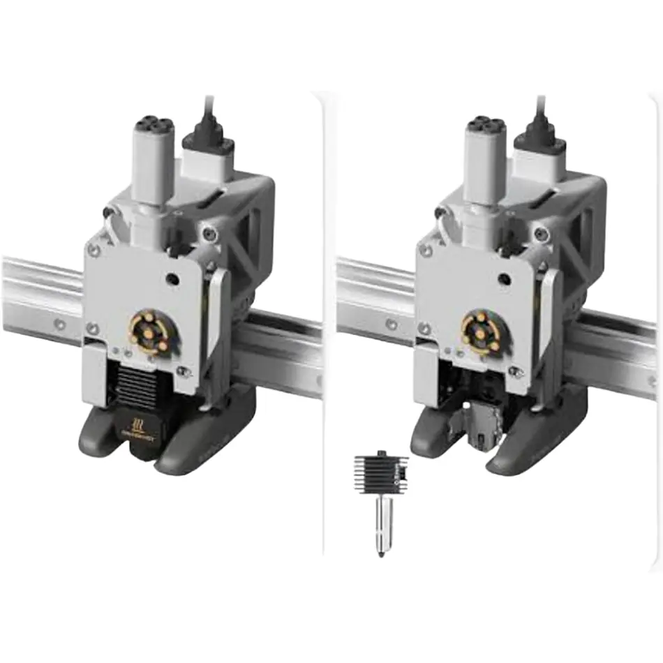 3D yazıcı üzerinde hotend montajı ve filament erime bölgesi