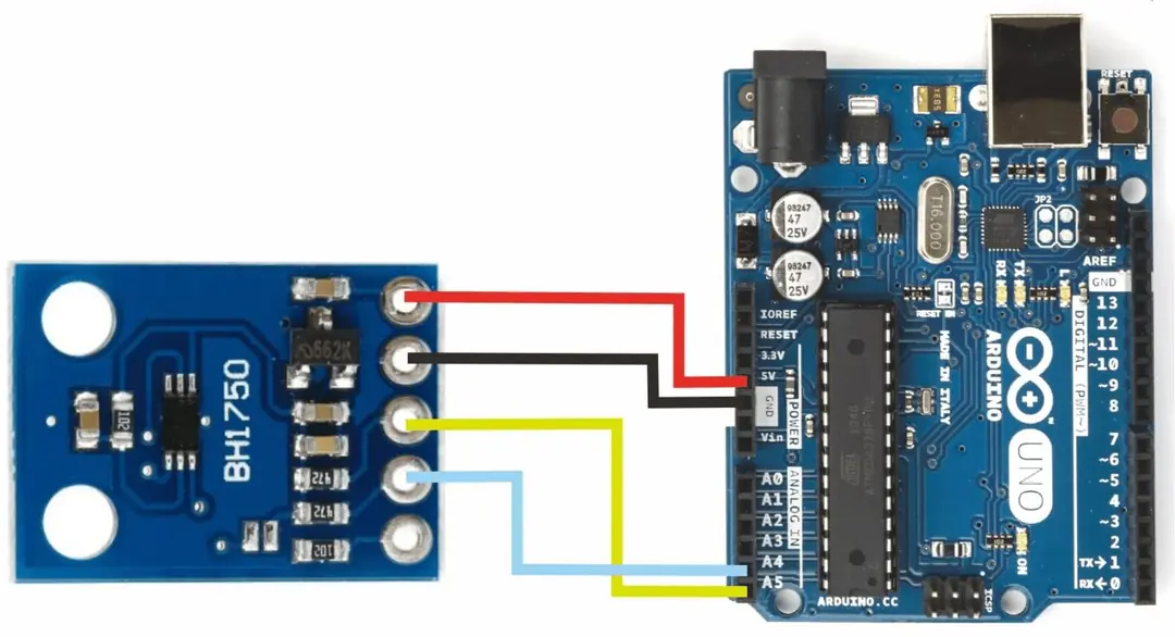 GY-302 BH1750 Arduino bağlantı şeması
